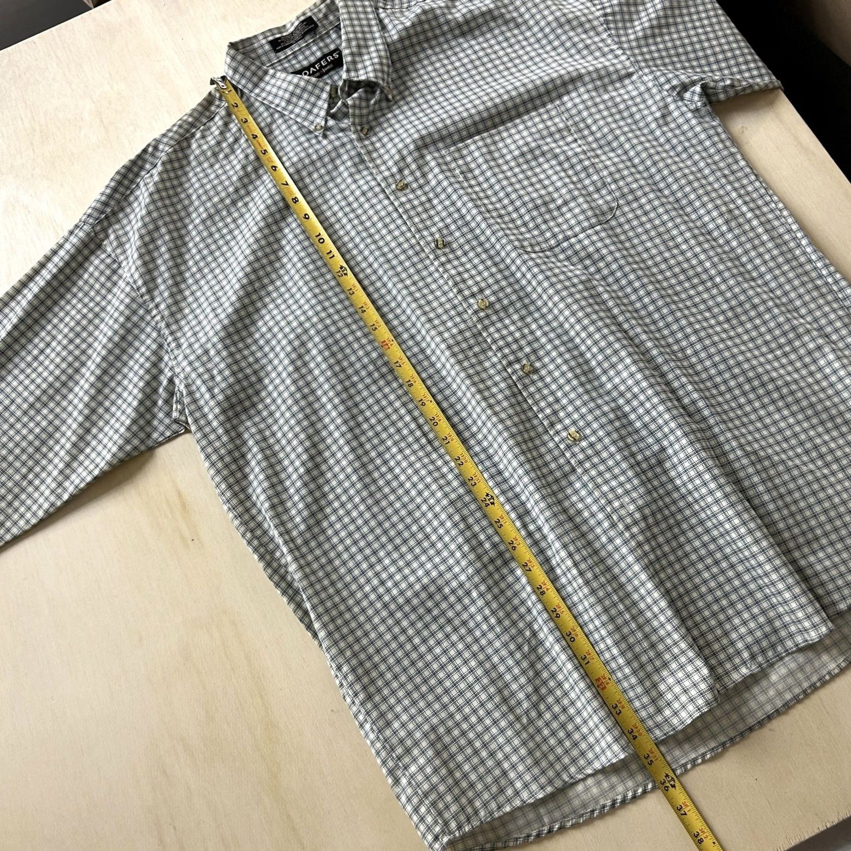 Vintage Loafers Shirt Mens 2XLT Blue Check Long Sleeve Button-Down Wrinkle Resistant Shirt Size US XXL / EU 58 / 5 - 4 Thumbnail