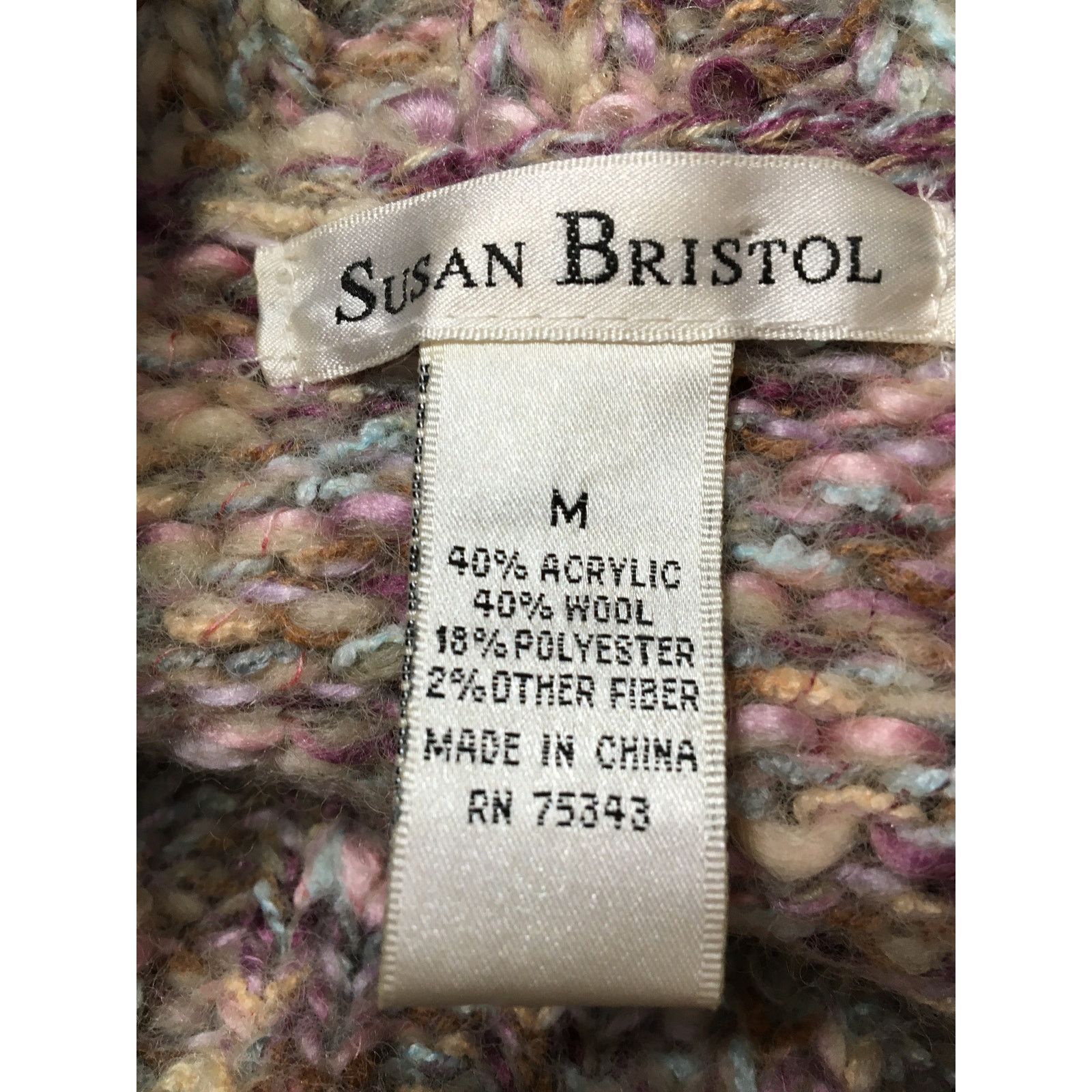 Other Susan Bristol Medium Cowl Neck 40% Wool Pull Over Sweater Size M / US 6-8 / IT 42-44 - 4 Thumbnail
