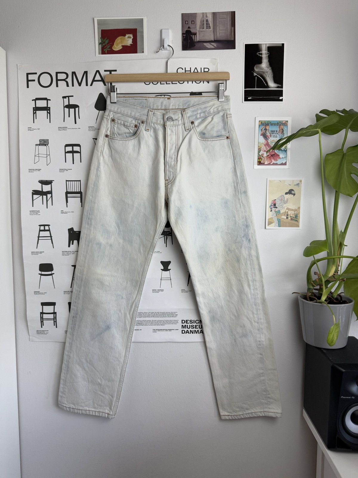 Levi's × Levi's Vintage Clothing Levi’s 501 babyblue white denim pants 28x32 skate streetwear Size US 28 / EU 44 - 2 Thumbnail