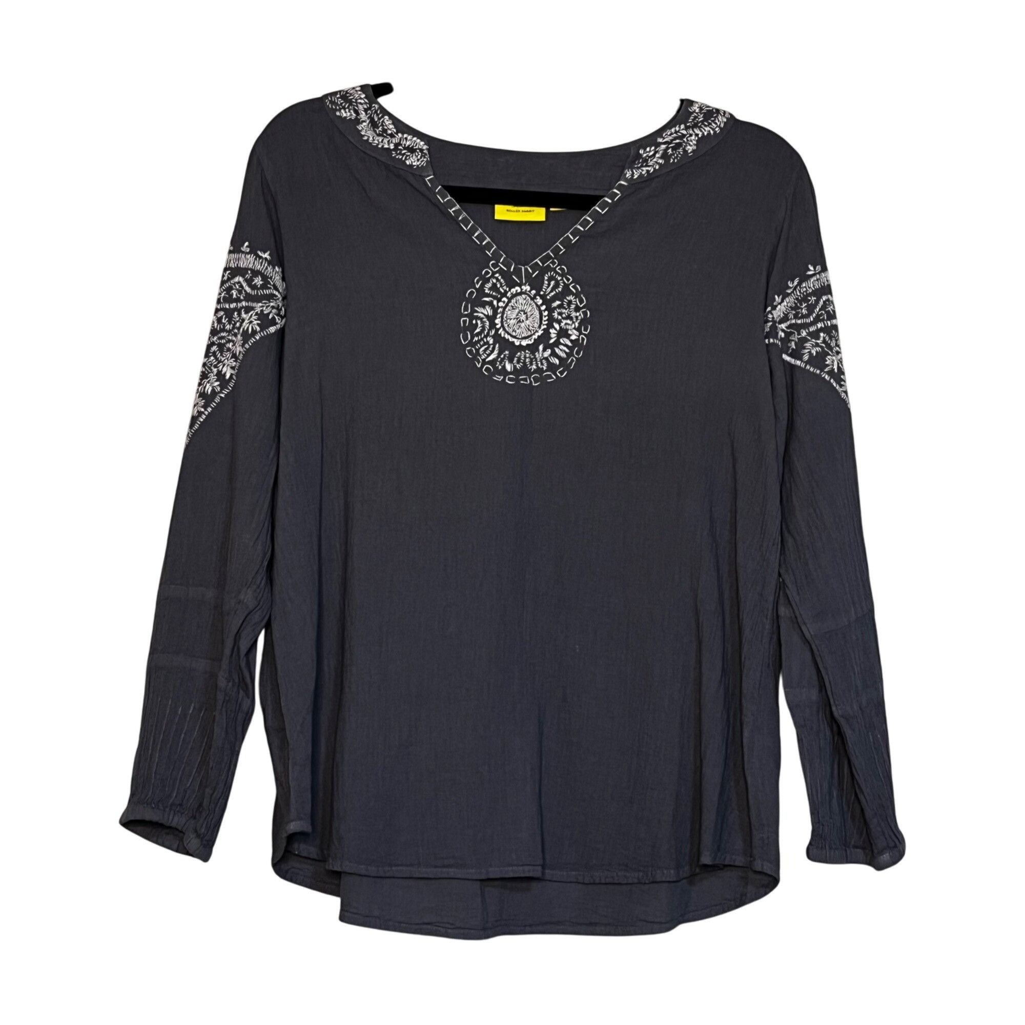 Other Roller Rabbit Women's Black Embroidered Top S Vacation Athle Size S / US 4 / IT 40 - 2 Thumbnail