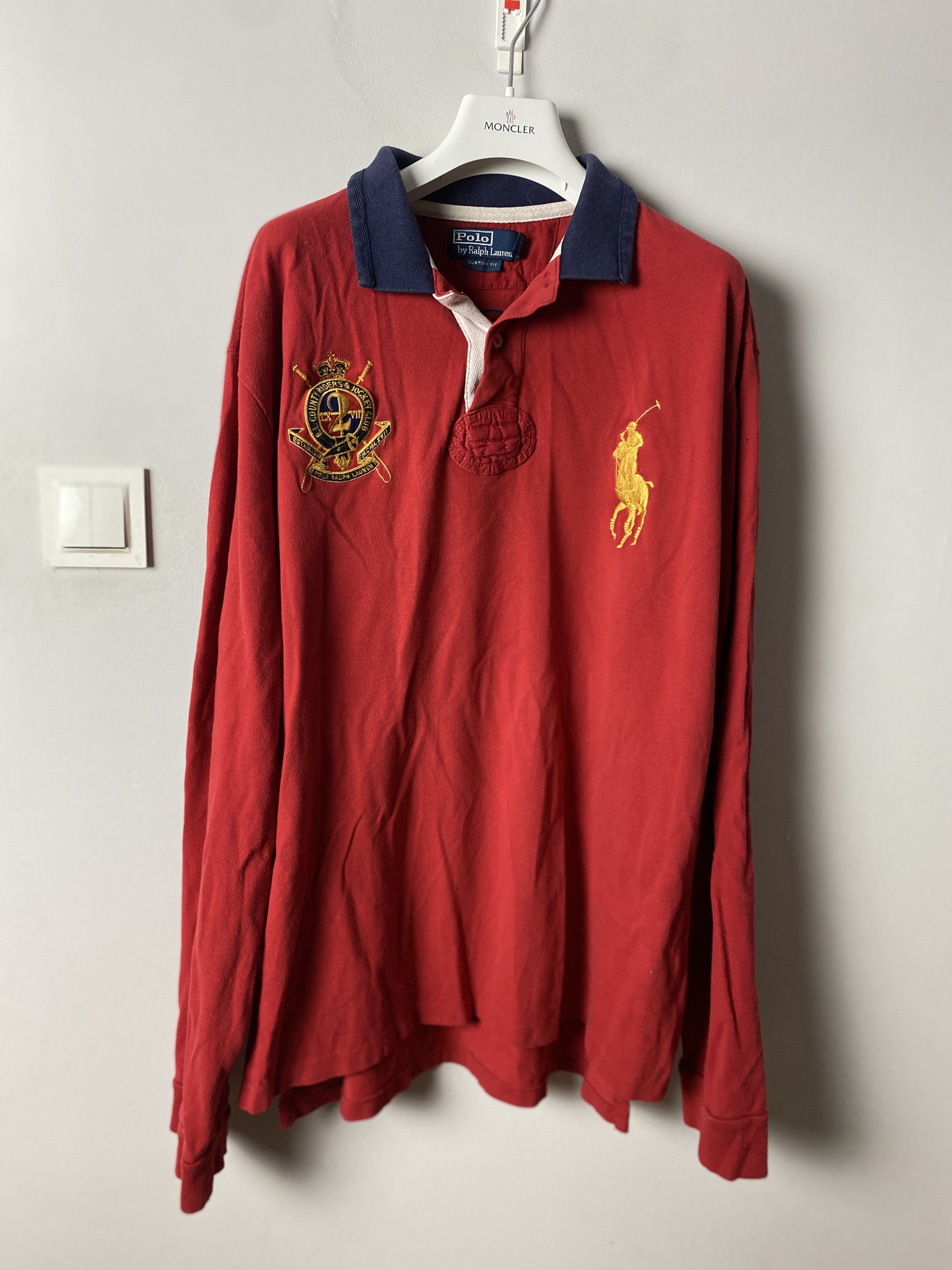 Polo Ralph Lauren × Vintage Polo Ralph Lauren polo long sleeve t-shirt big pony rugby Size US XXL / EU 58 / 5 - 1 Thumbnail