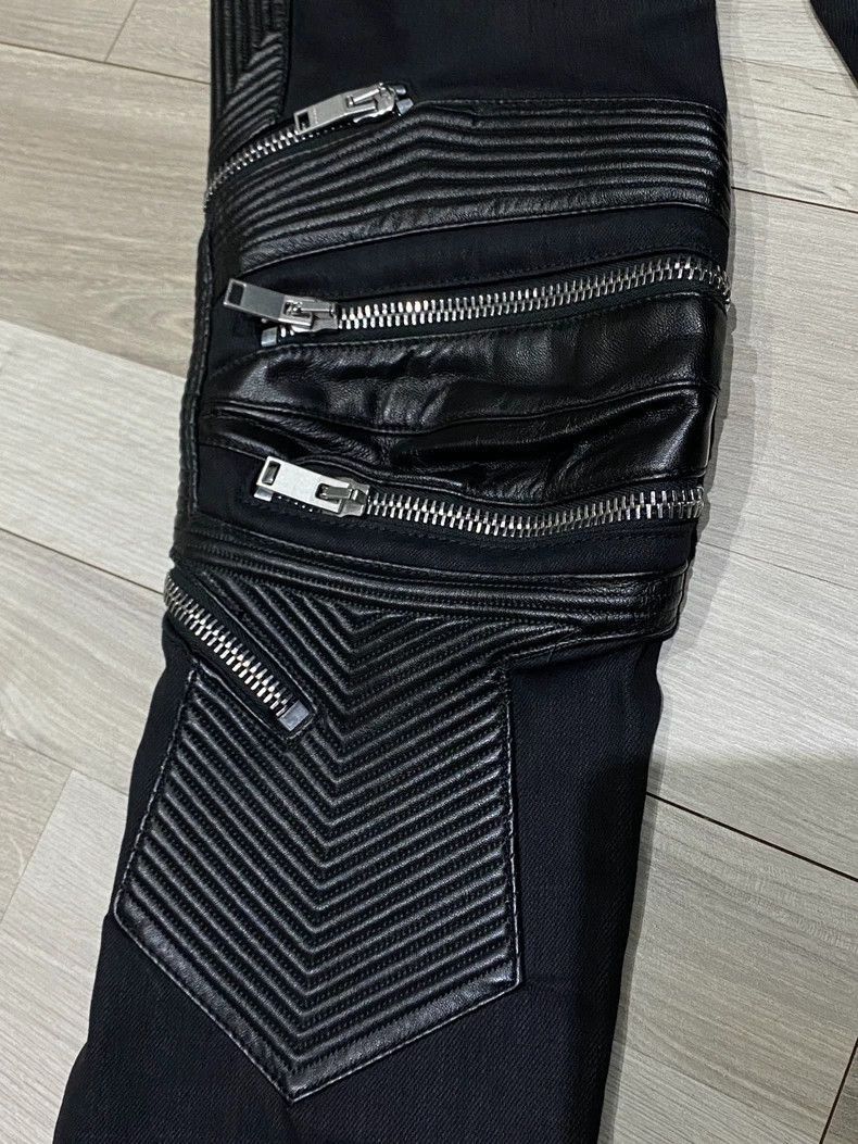 Saint Laurent Paris Saint Laurent Paris Splicing motorcycle jeans-2506 Size US 30 / EU 46 - 5 Thumbnail