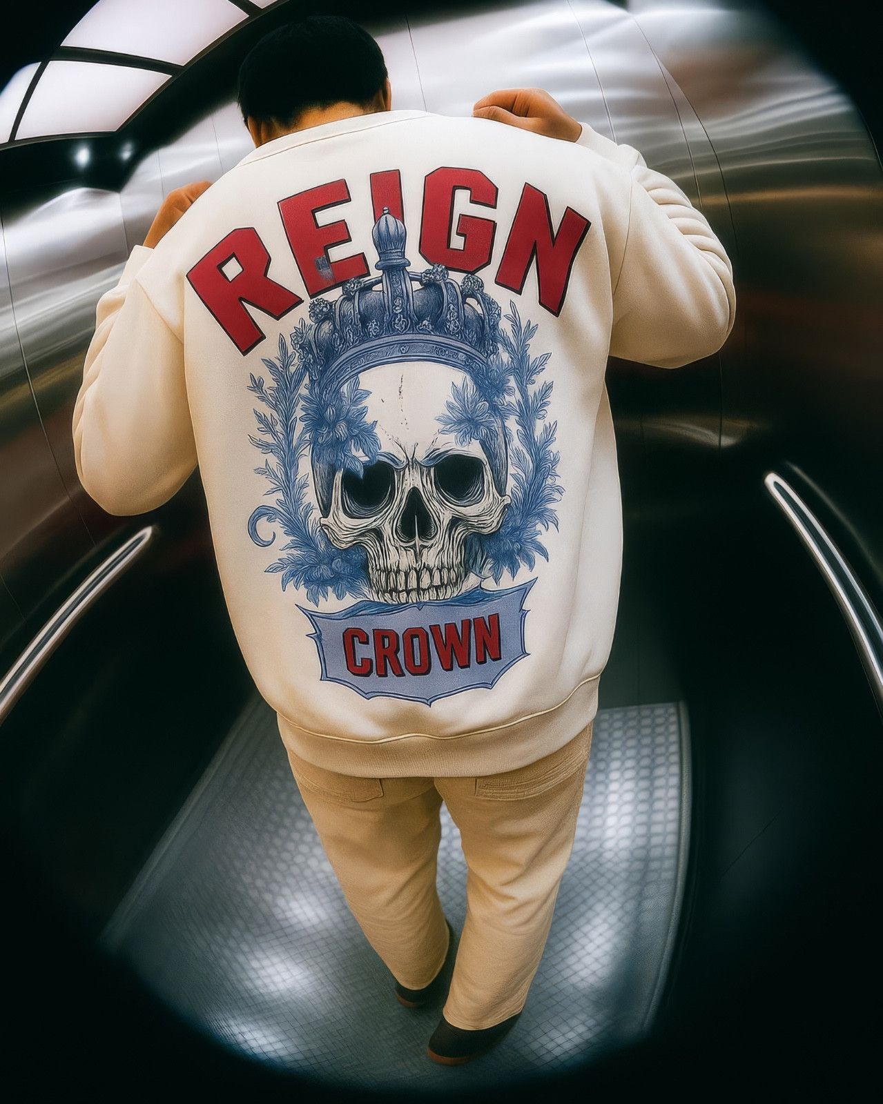 Other Badbee The Ruler's Back White Sweatshirt Hoodie Streetwear Size US M / EU 48-50 / 2 - 2 Thumbnail