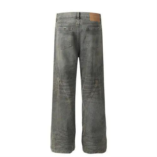 VIBE Washed distressed punk loose split stitching straight jeans Size US 32 / EU 48 - 3 Thumbnail