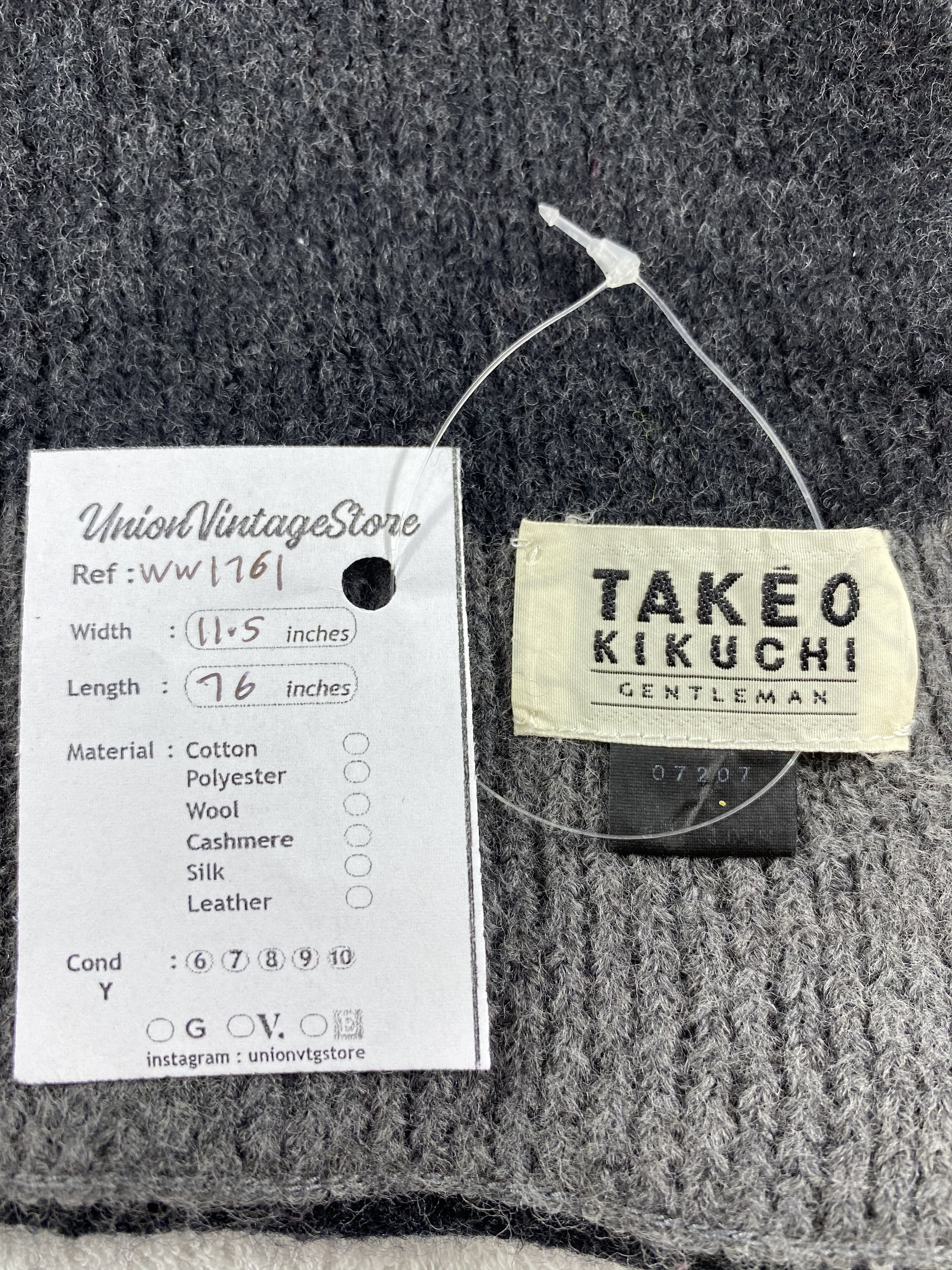 Takeo Kikuchi × Vintage Takeo Kikuchi Scarf / Muffler / Neckwear - WW1761 Size ONE SIZE - 5 Thumbnail