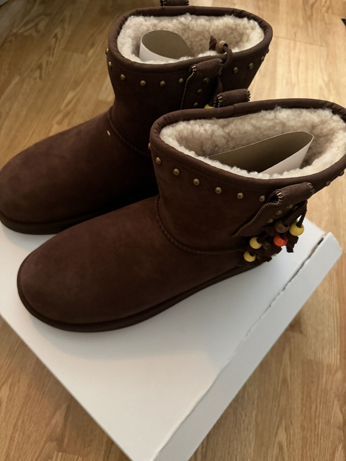 1199 Bazo 1199 Surfer Beaded Chocolate Boots Size US 11 / EU 44 - 3 Thumbnail