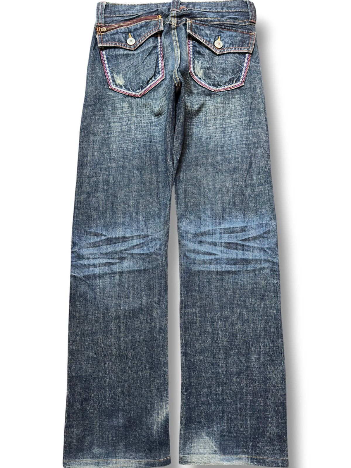 POST ARCHIVE FACTION (PAF) Vintage Uproar Whiskers Grunge Distressed Denim Size US 29 - 3 Thumbnail