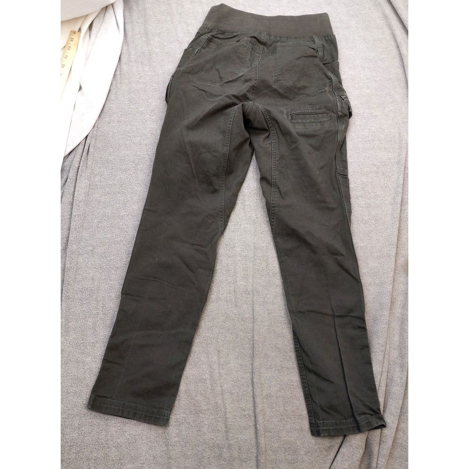 Duluth Trading Company Duluth Trading Co Pants Womens 2 Green Cotton Cargo Stretch Twill Workwear Size 26" / US 2 / IT 38 - 6 Thumbnail