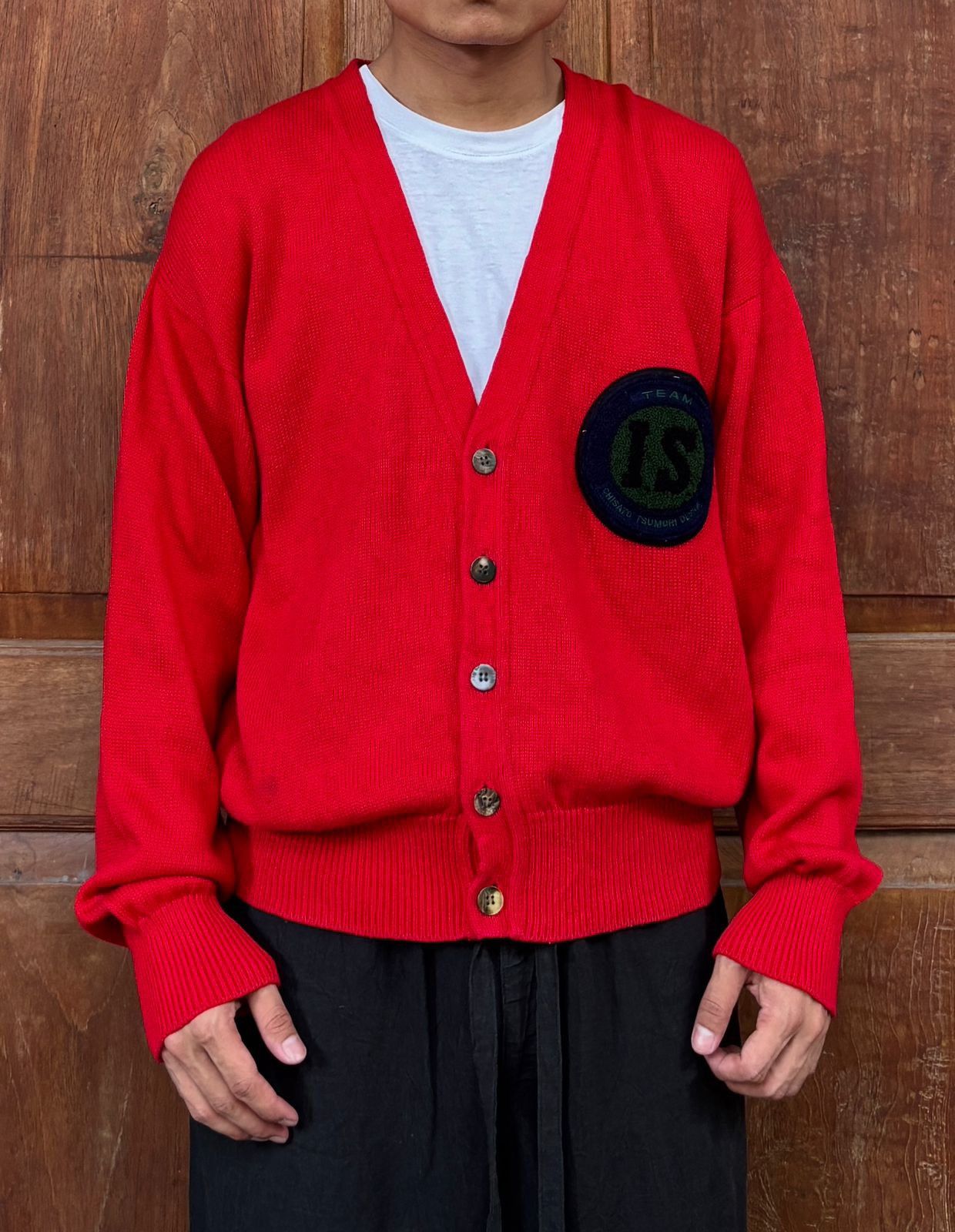 Issey Miyake FREE TAX! IS Team Patched Cardigan Knit Jacket - Medium Size US M / EU 48-50 / 2 - 1 Thumbnail