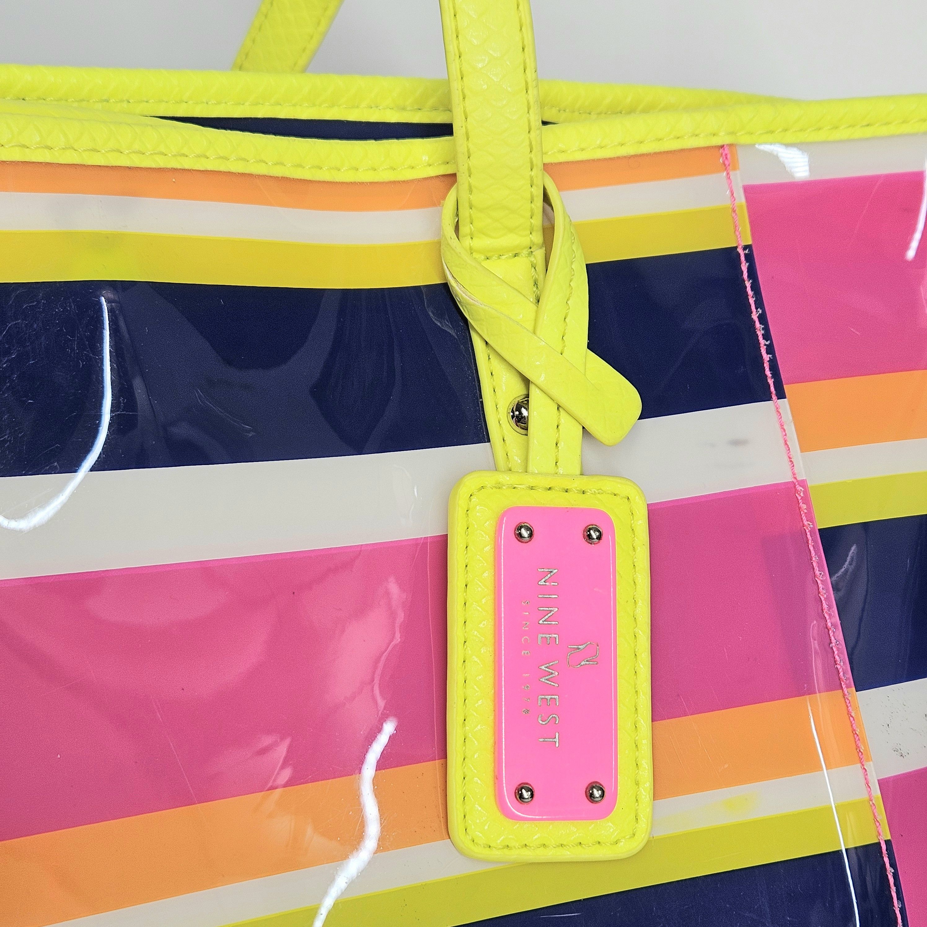 Nine West Nine West 11x11x5.5" Tote Bag Plastic Double Handles Rainbow Size ONE SIZE - 10 Thumbnail
