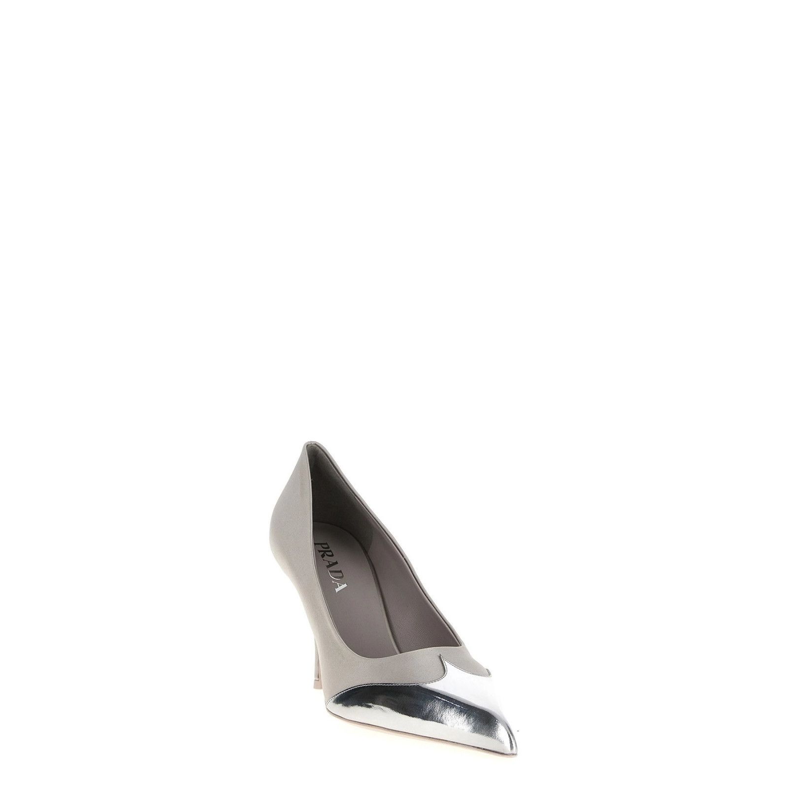 Prada PRADA Silver Satin 85mm Pumps New & Authentic (Euro Size:6;) Size US 6 / IT 36 - 2 Thumbnail