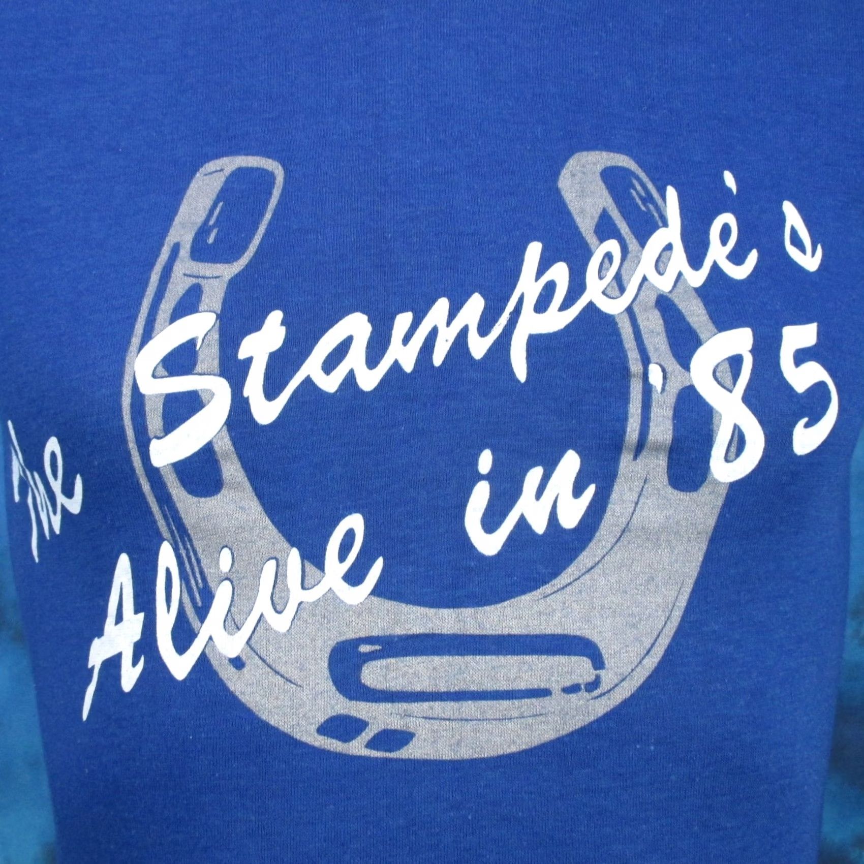 Vintage vtg 1985 Mid South Wrestling Stampede T-Shirt XS Blue Sport T Shirt Mens 80s 90s Vintage Wide Collection Size US XS / EU 42 / 0 - 6 Thumbnail
