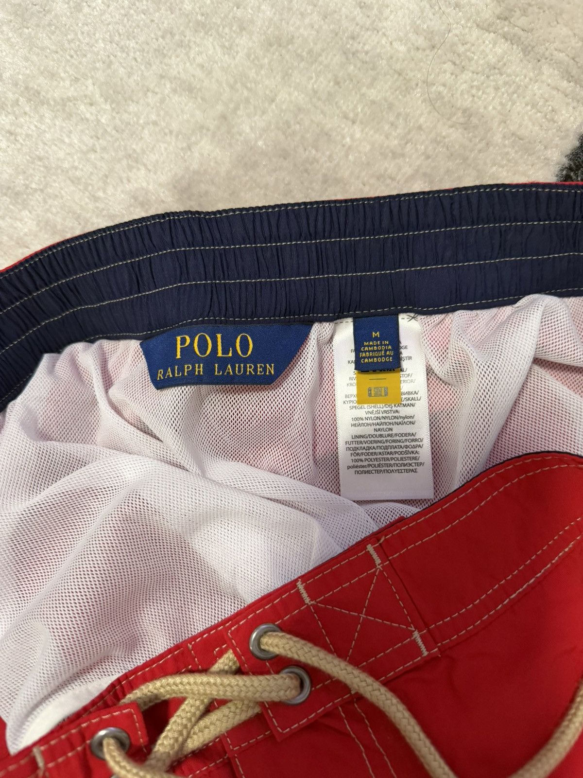 Polo Ralph Lauren Polo Ralph Lauren Red Swim Trunks Size US 32 / EU 48 - 4 Thumbnail