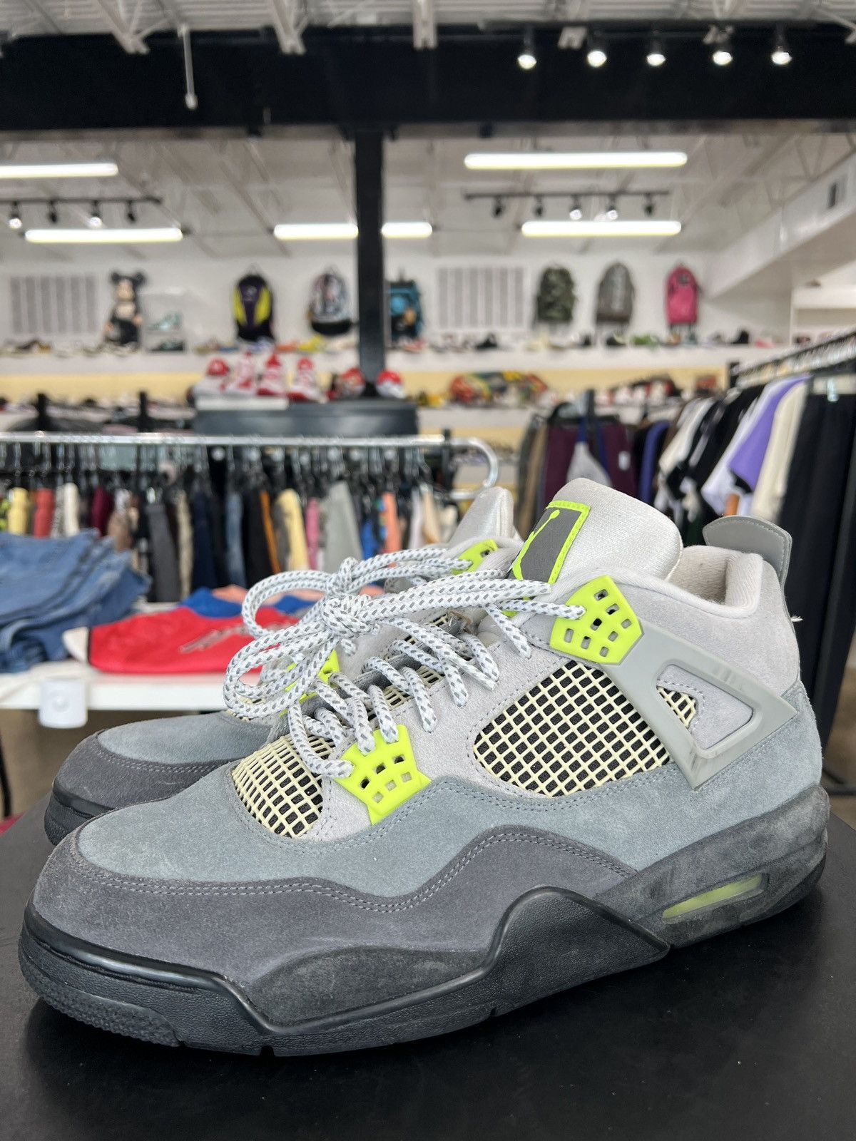 Jordan 4 Neon | Grailed
