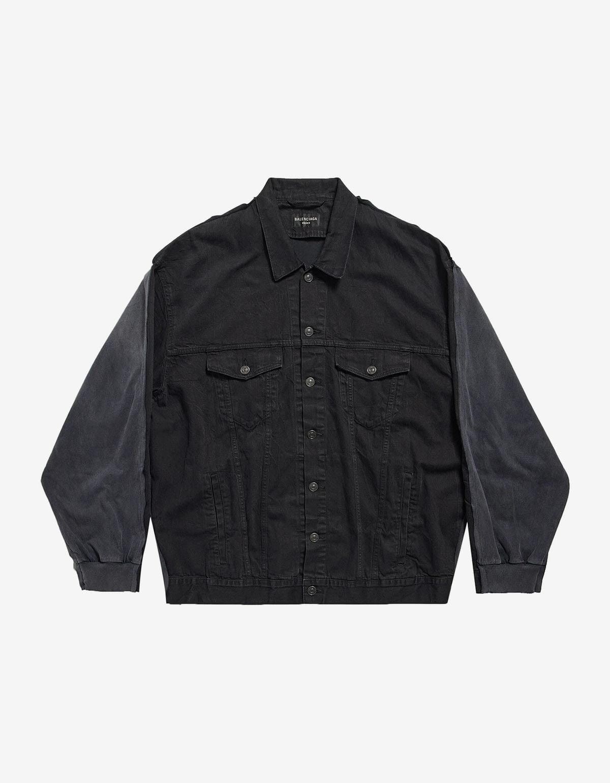 Balenciaga Balenciaga Black Oversized Hybrid Jacket Size US M / EU 48-50 / 2 - 1 Thumbnail