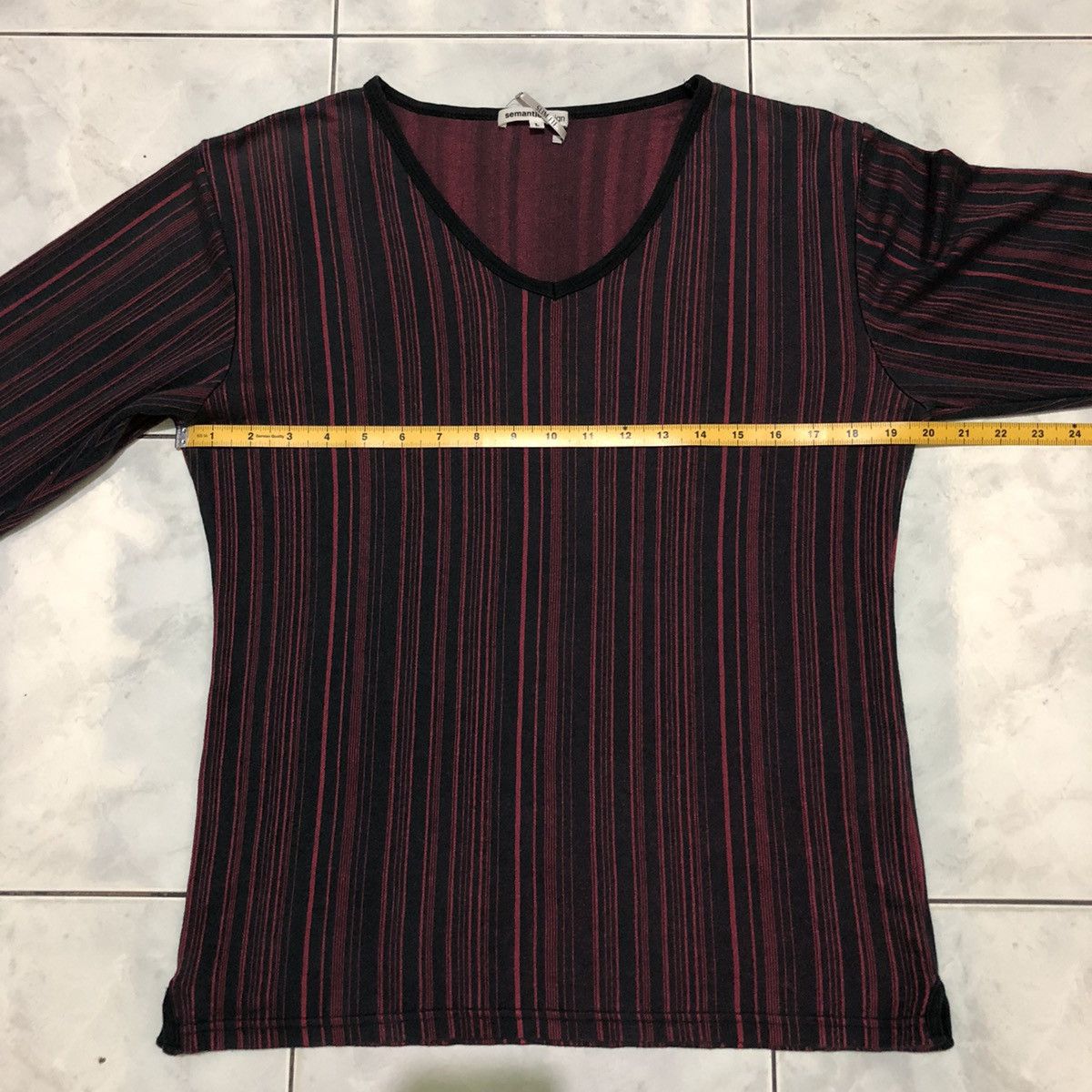 semanticdesign Semantic Design Slim Fit Long Sleeve Stripes Japanese Style Size L / US 10 / IT 46 - 12 Thumbnail