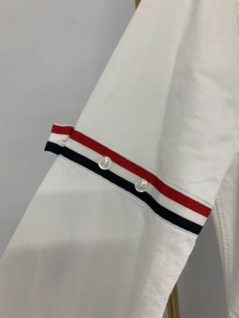 Thom Browne Thom Browne White striped long-sleeved shirt Size US XXS / EU 40 - 3 Thumbnail