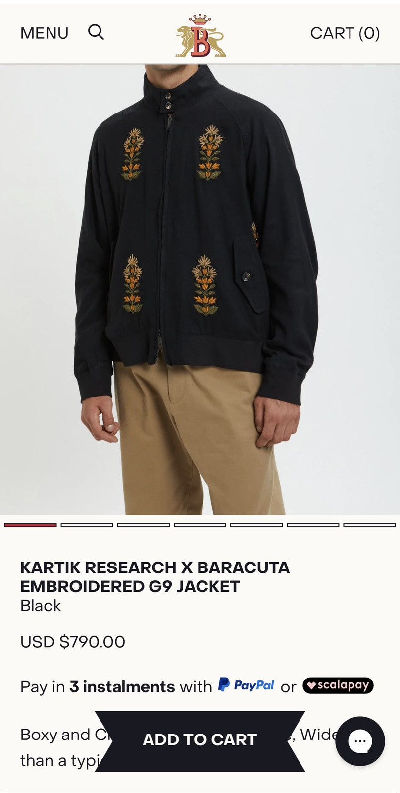 Kartik Research x Baracuta Embroidered G9 Jacket