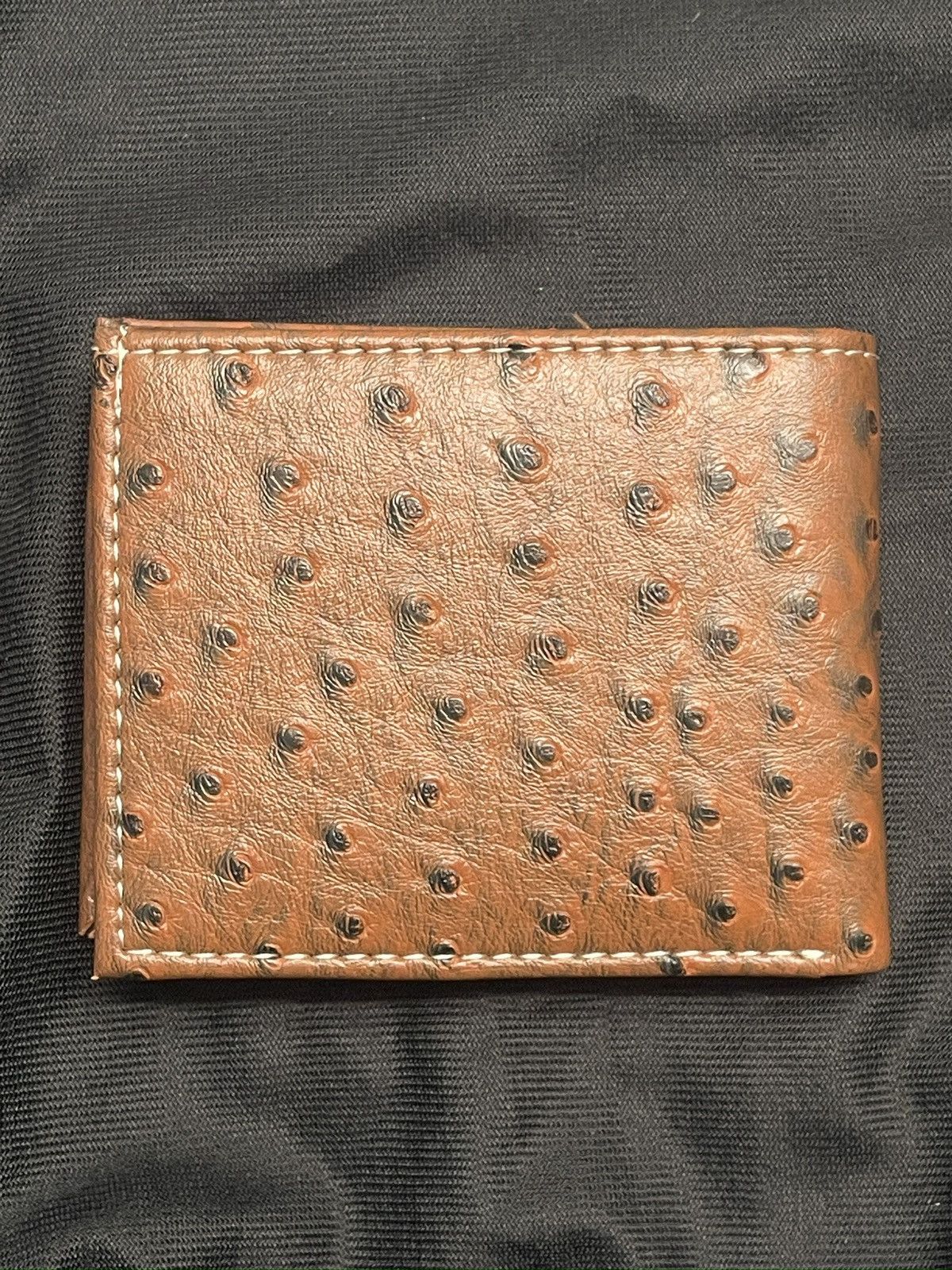Designer Western Black Ostrich Skin Wallet With Star Emblem Bi Fold Size ONE SIZE - 2 Thumbnail