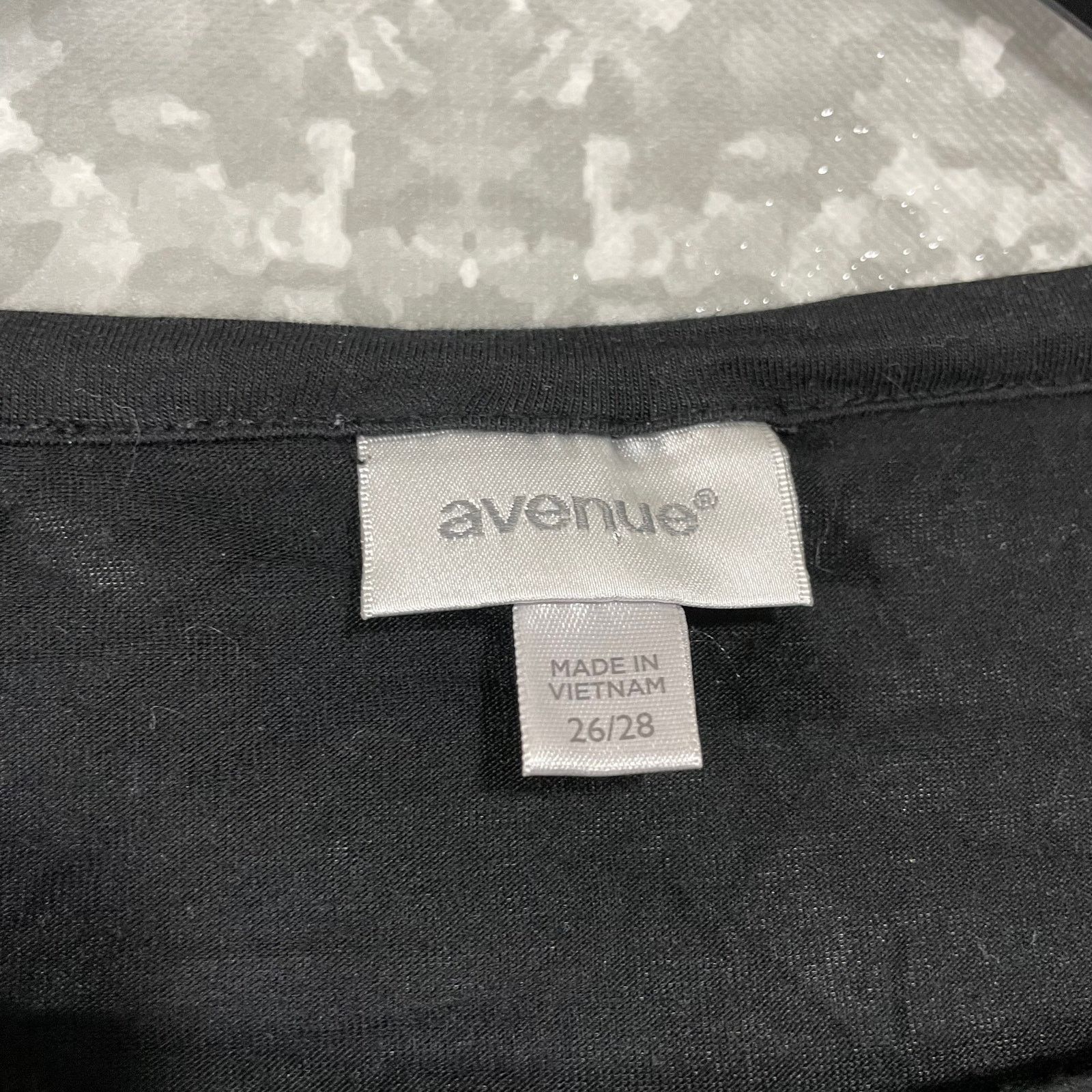 Avenue Avenue Black Plus Size Studded Short Sleeve Top - Size 26/28 Size 4XL / US 24-26 - 4 Thumbnail