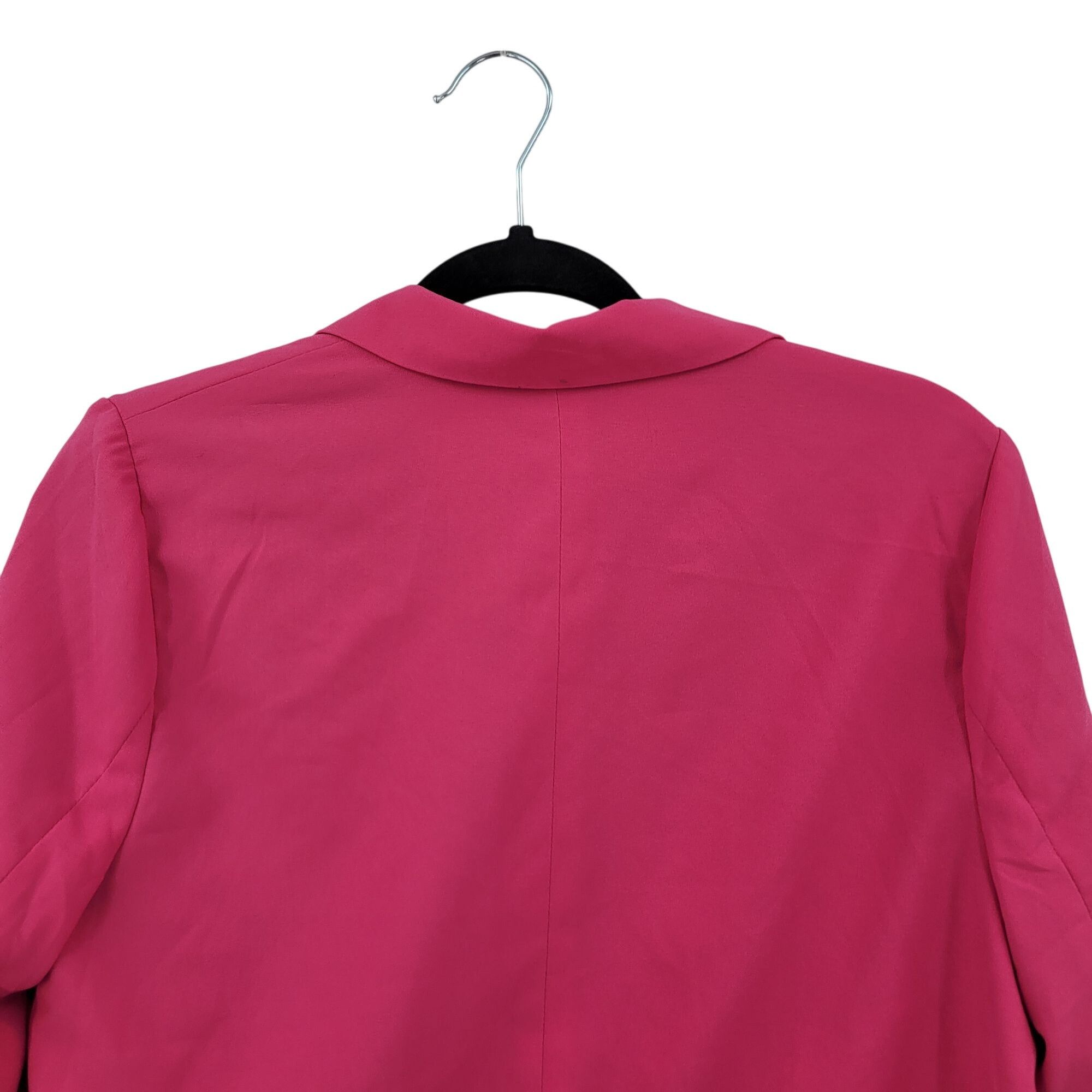 Vintage Vtg 90s Pink Open-Front Cropped Blazer Jacket Sz M Womens Fu Size M / US 6-8 / IT 42-44 - 6 Thumbnail