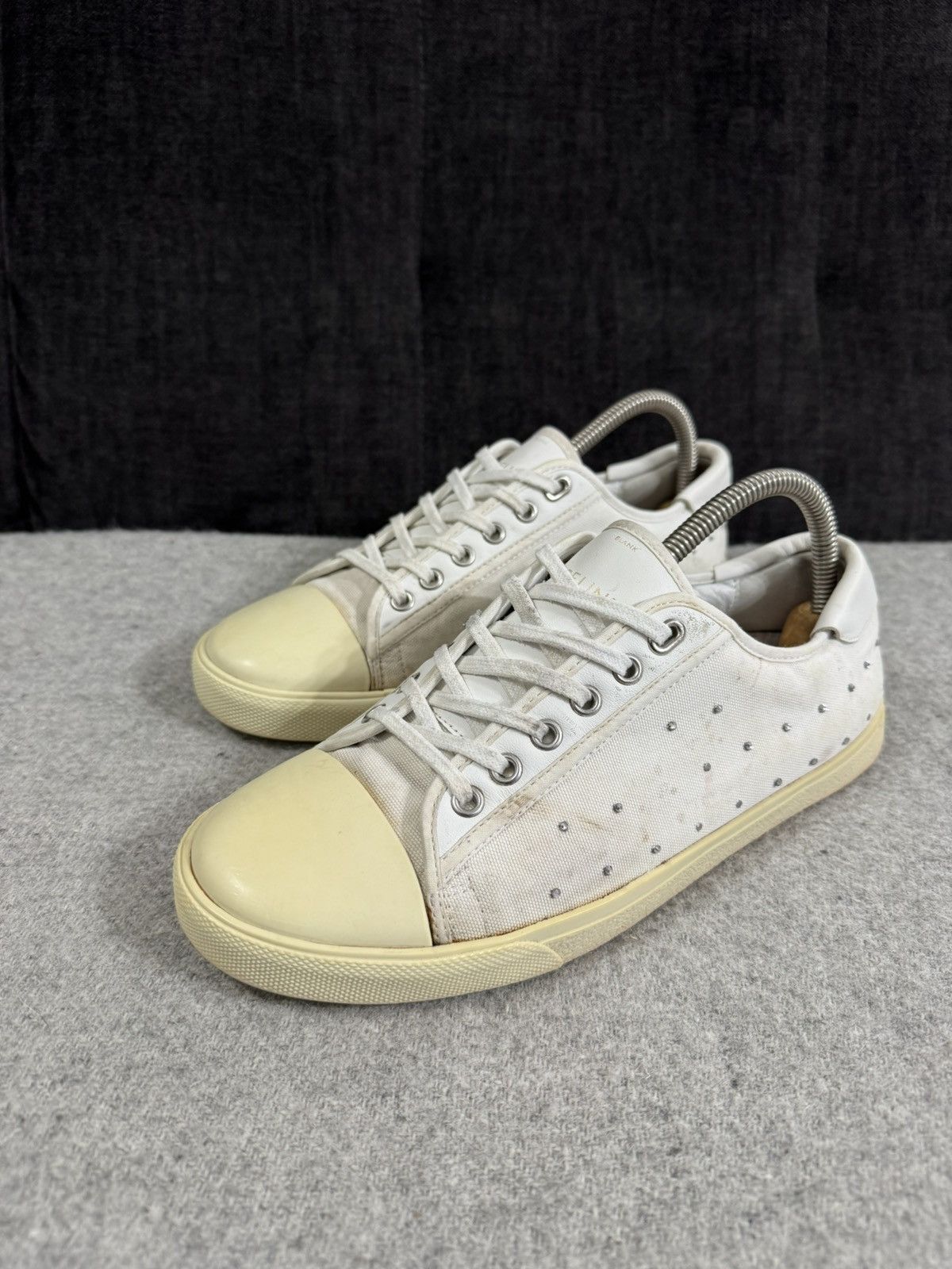 Celine Celine Paris Blank Toe Cap Low Top Sneakers white crystals40 Size US 10 / IT 40 - 6 Thumbnail