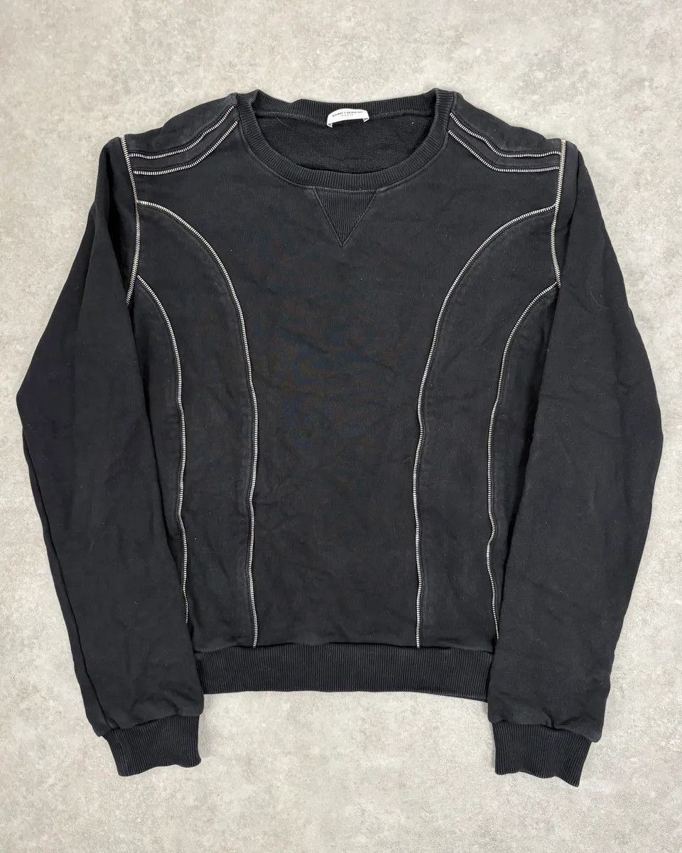 Saint Laurent Paris SS2015 Saint Laurent Black Multi Zip Sweater Size US S / EU 44-46 / 1 - 1 Thumbnail
