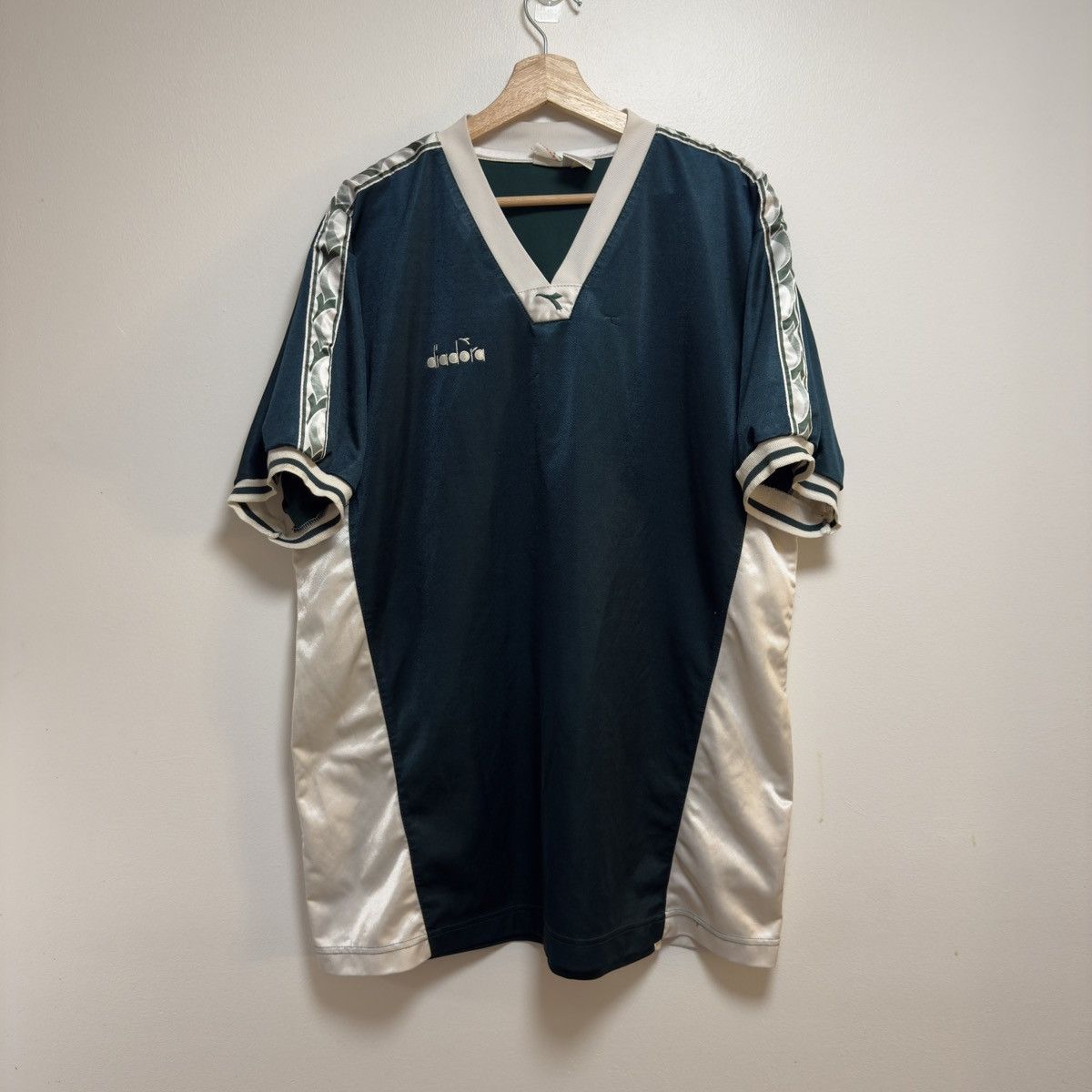 Vintage Vintage 90s Diadora Soccer Jersey XL Size US XL / EU 56 / 4 - 1 Thumbnail