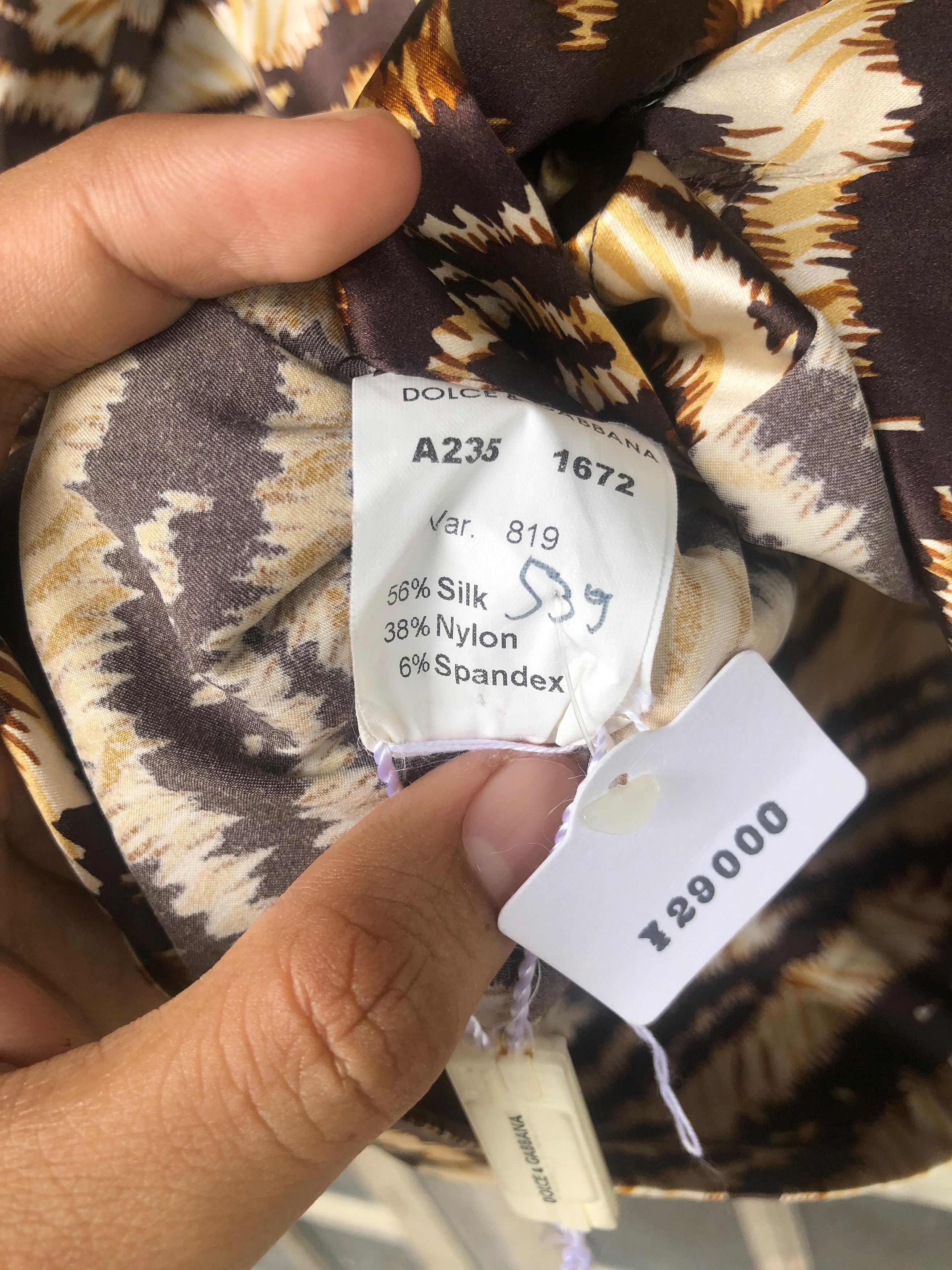 Dolce & Gabbana 🔥 Rare 🔥Dolce & Gabbana Tiger Stripe Silk shirt Size US M / EU 48-50 / 2 - 6 Thumbnail