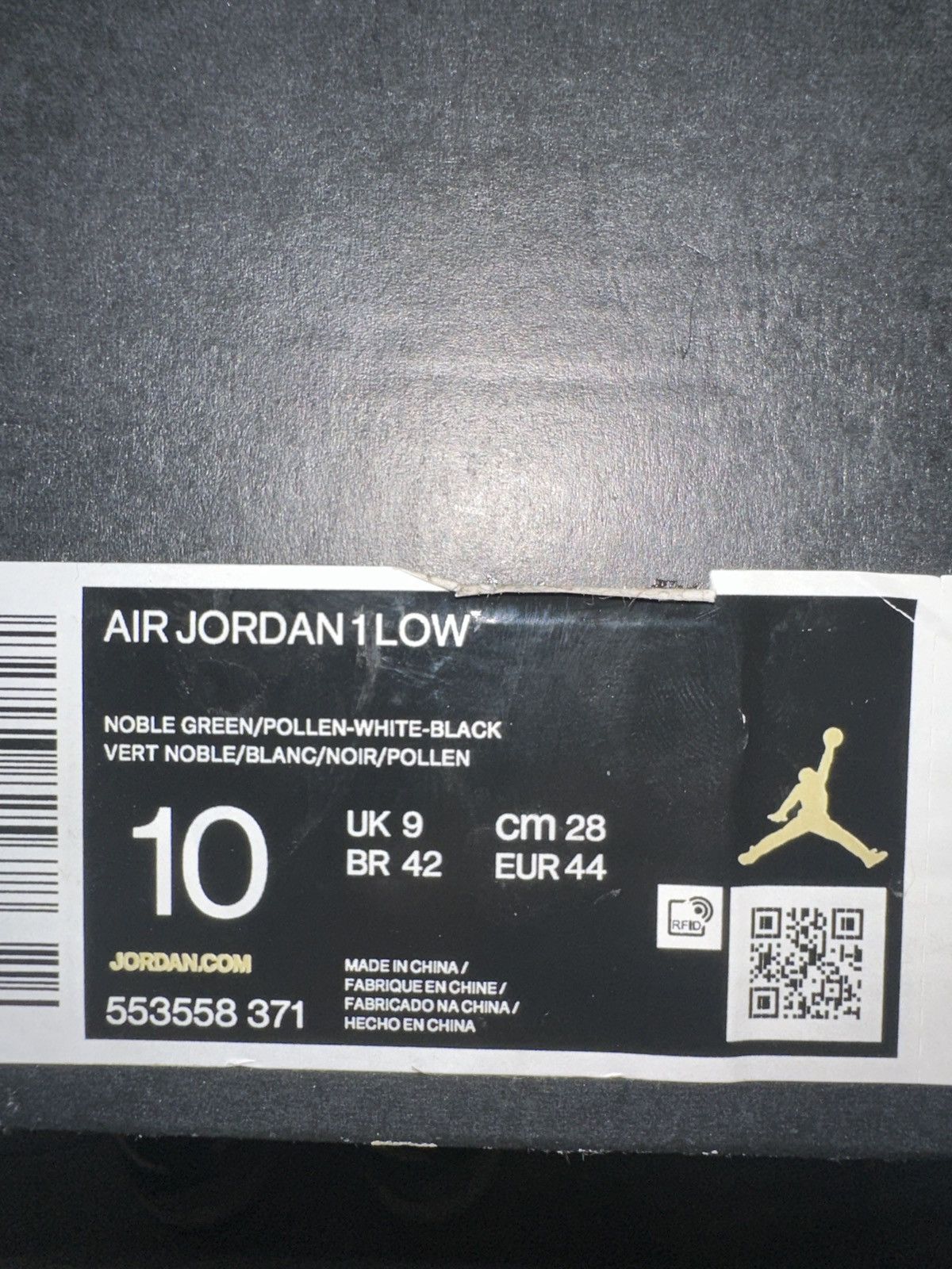 Jordan Brand Air Jordan 1 Low ‘Green Toe’ Size US 10 / EU 43 - 6 Thumbnail