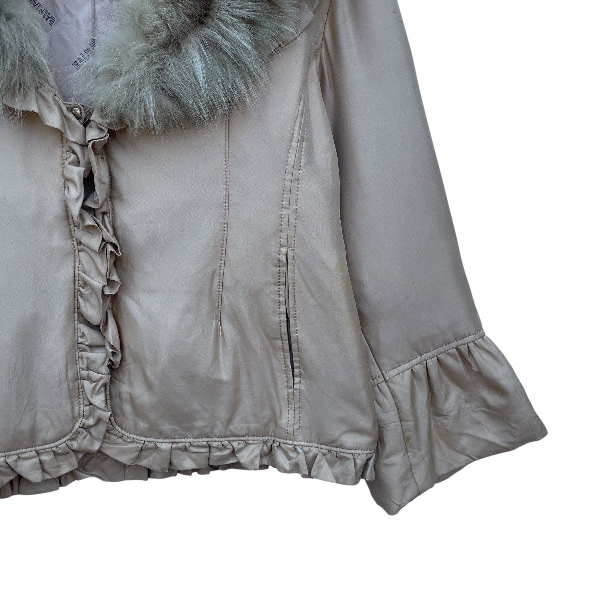 Balmain 💥Vintage Balmain Paris Drape Fur Jacket Size M / US 6-8 / IT 42-44 - 6 Thumbnail