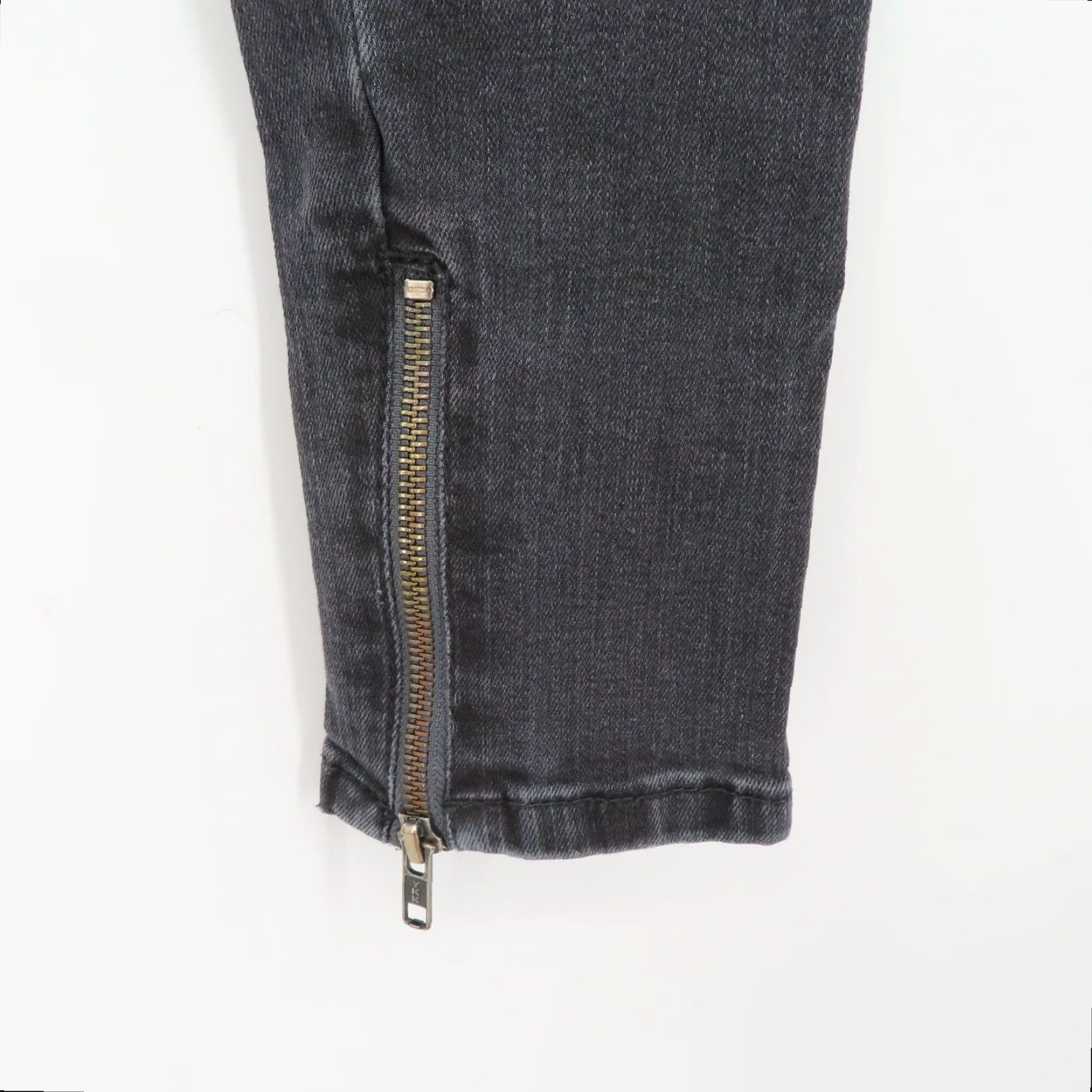 Anine Bing ANINE BING Womens Jeans 27 Gray Black Ankle Zip Distressed Denim Pants Size 27" / US 4 / IT 40 - 7 Thumbnail