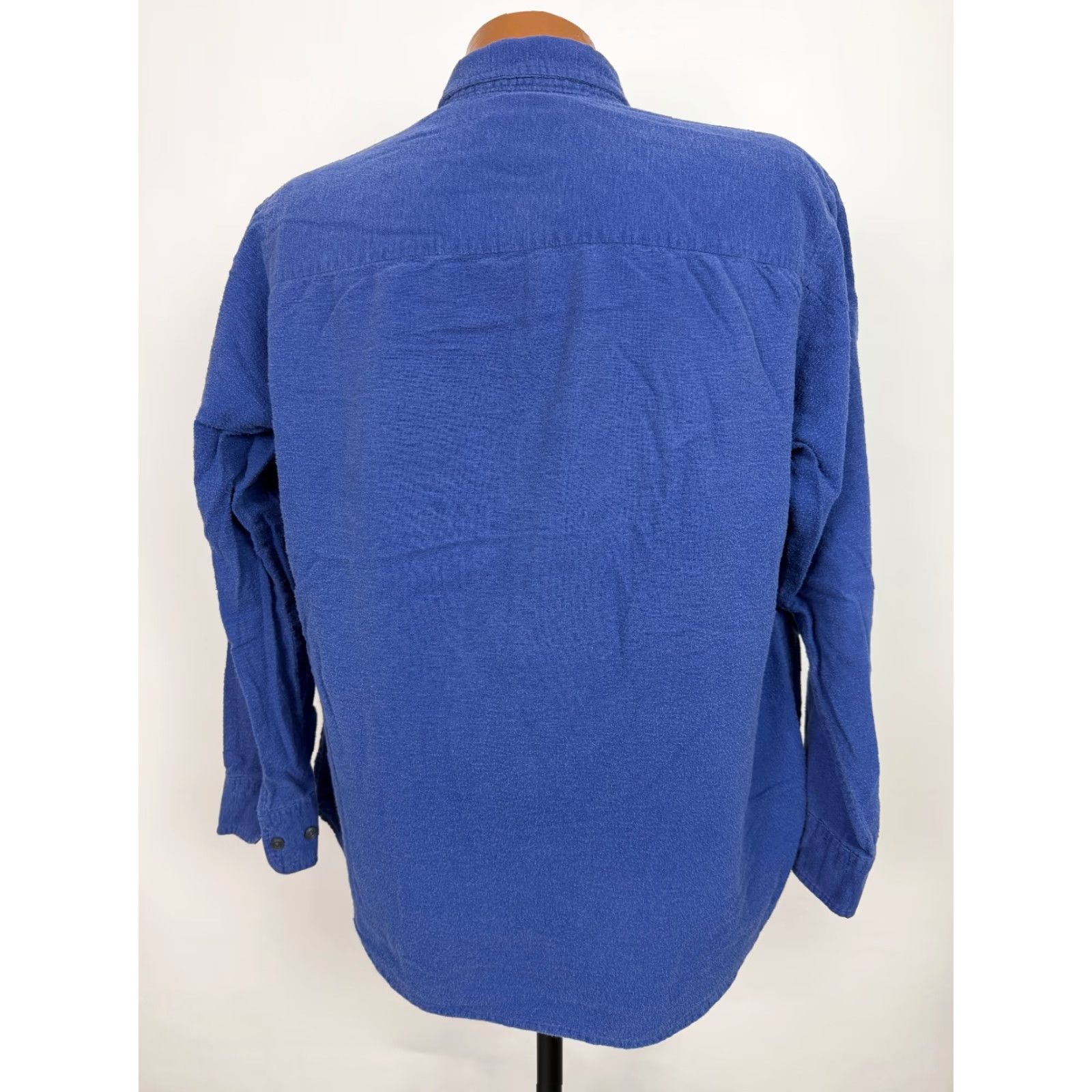 Haband VINTAGE Haband Flannel Shirt Men L Blue 80s Pilling Faded Lightweight Button-Up Casual Outdoor 80s Grunge Hipster Pockets Size US L / EU 52-54 / 3 - 7 Thumbnail
