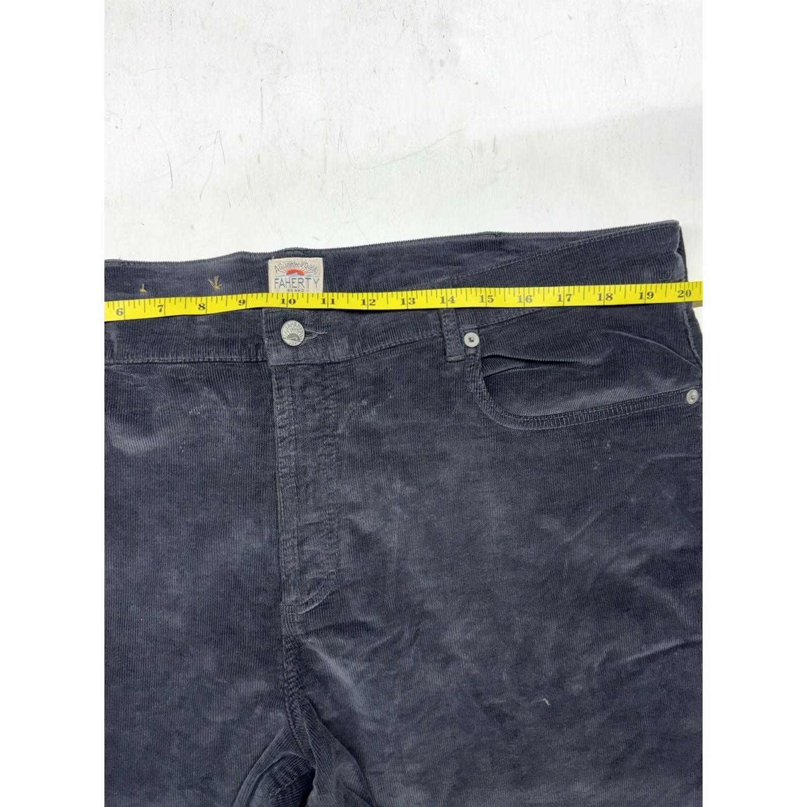 Faherty Faherty Corduroy Pants Men Regular 5-Pocket Blue Size 40x31 Chino Stretch Straight Size US 40 / EU 56 - 4 Thumbnail