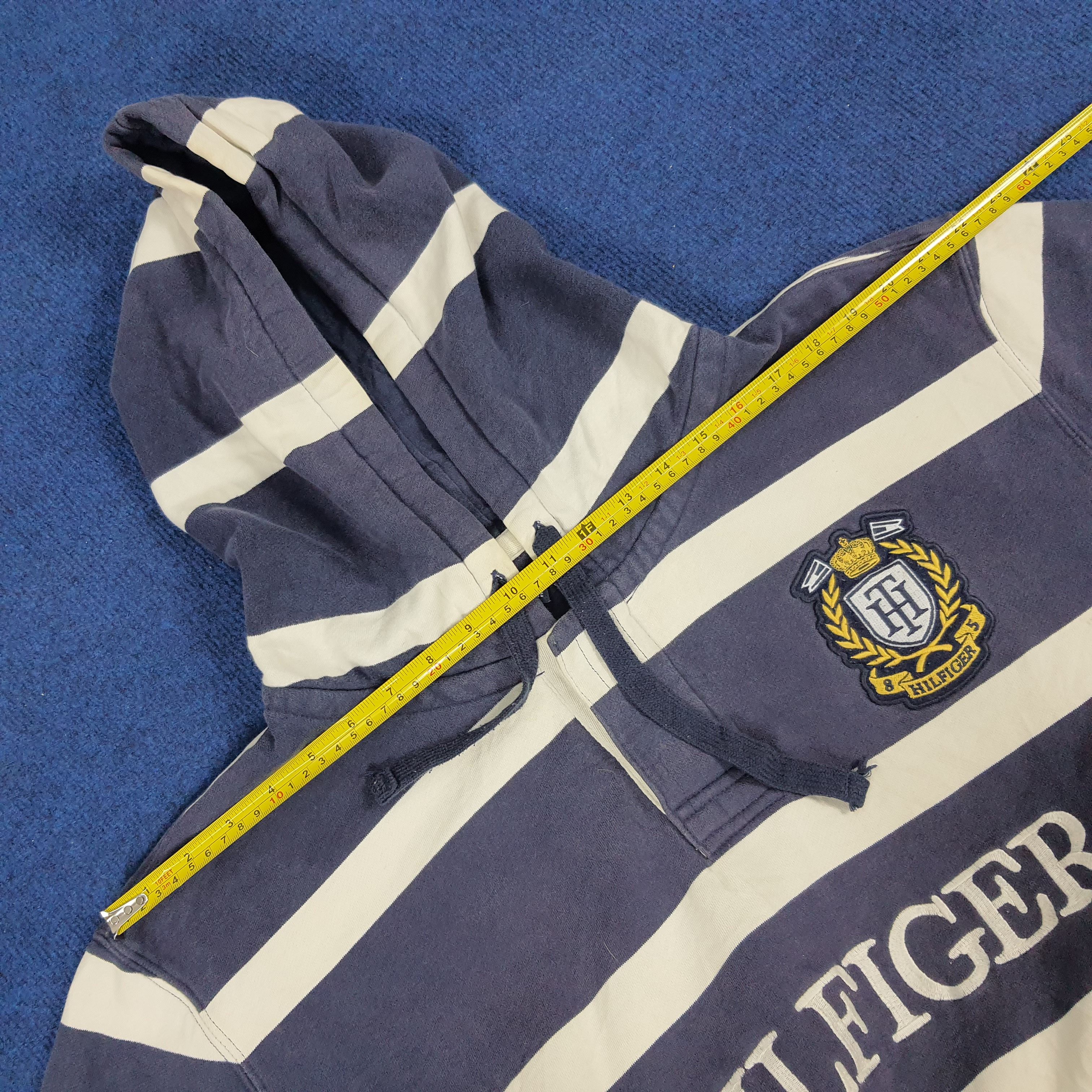 Tommy Hilfiger × Vintage Vintage Tommy Hilfiger Striped Hoodies Size US XL / EU 56 / 4 - 11 Thumbnail