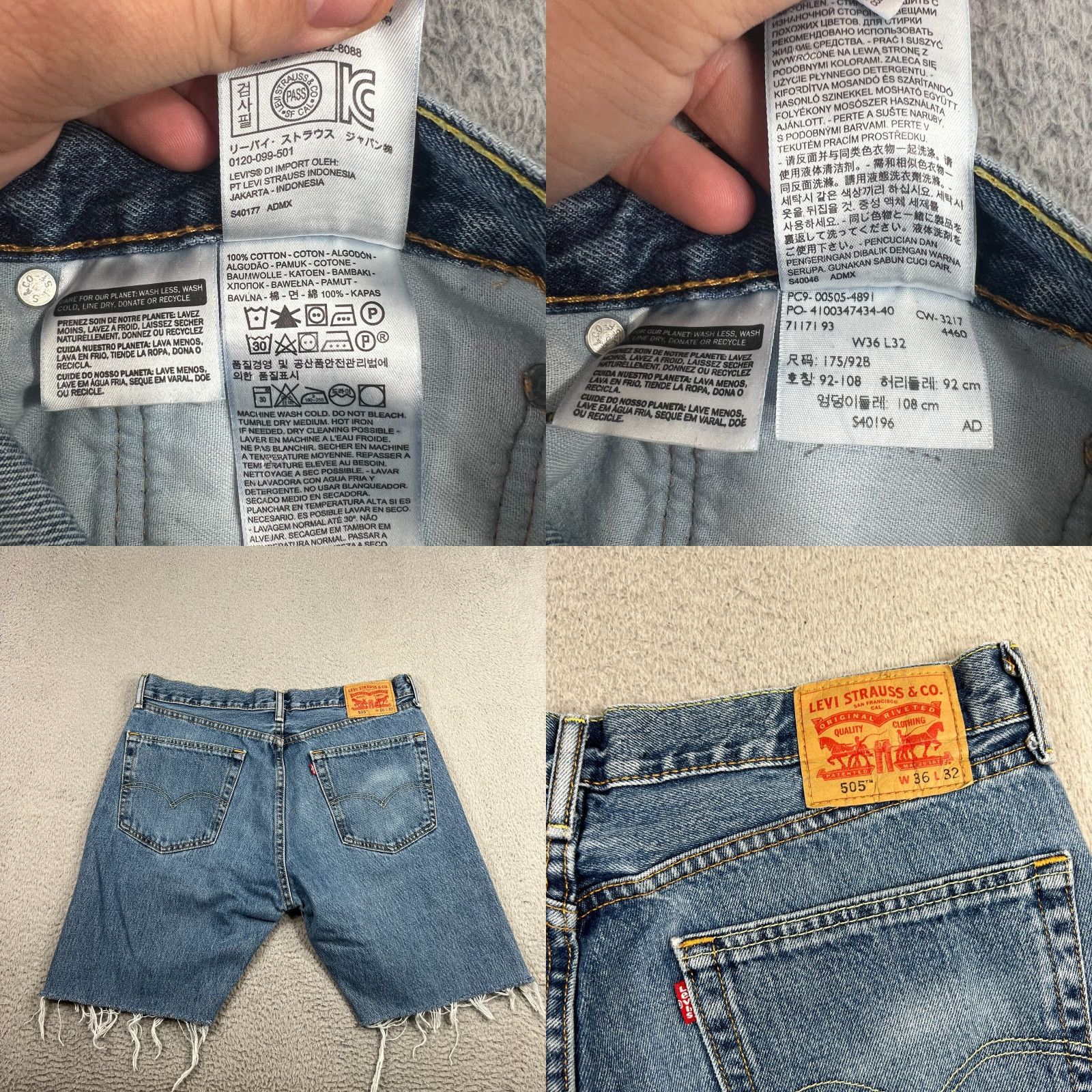 Levi's Levi's Bermuda Shorts Men's Distressed Cut Off Size 36 Blue 9" Casual Jorts Size US 36 / EU 52 - 8 Thumbnail