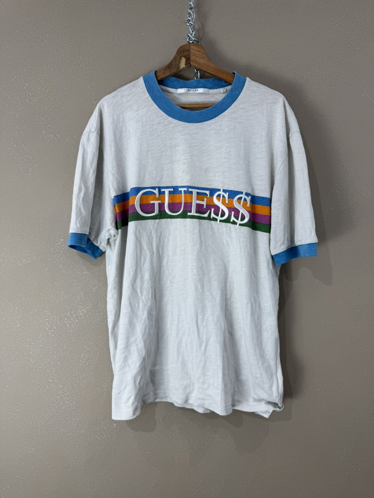 Guess A$AP Rocky Ringer White Tee Tshirt