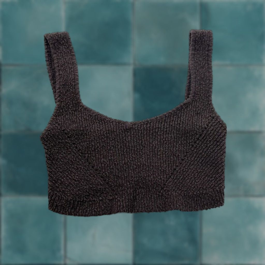 Urban Outfitters Urban Outfitters Crop Top Women’s Medium Brown Knit Bralette Crop Top M Brown Knit Cropped Tank Shirt Womens M Brown Urban Outfitters Size M / US 6-8 / IT 42-44 - 1 Thumbnail