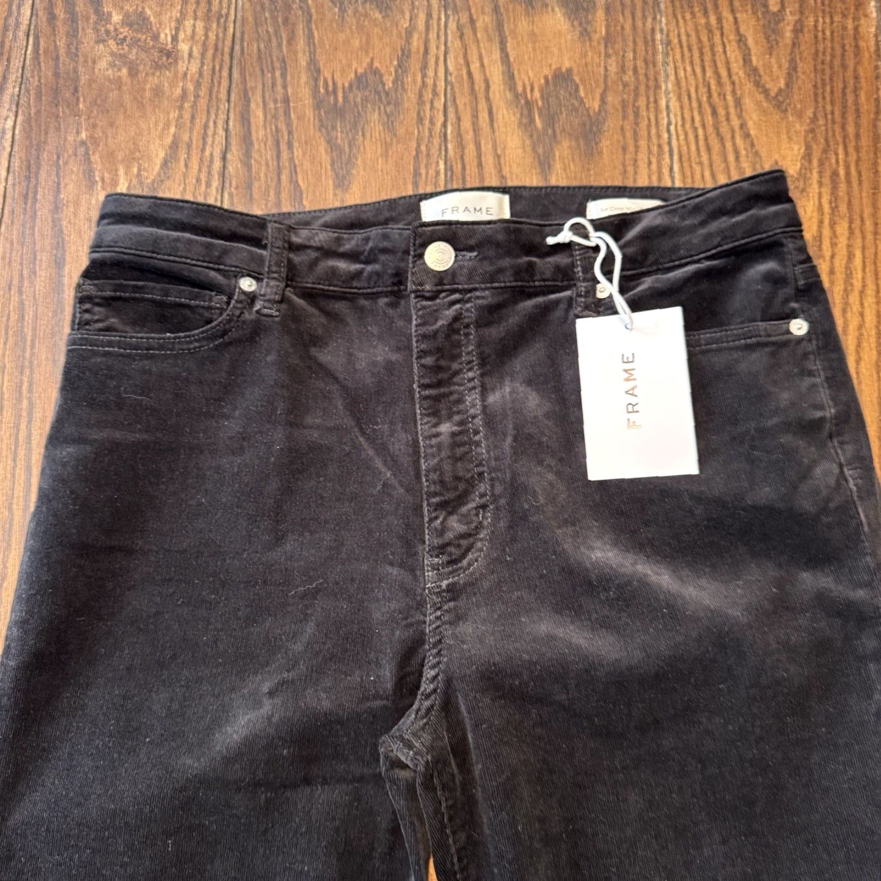 Frame FRAME Le Crop Mini Boot Denim Jeans Mid-Rise Black Size 31 Cropped Womens Regular Inseam 26 New with tags Size 33" - 3 Thumbnail