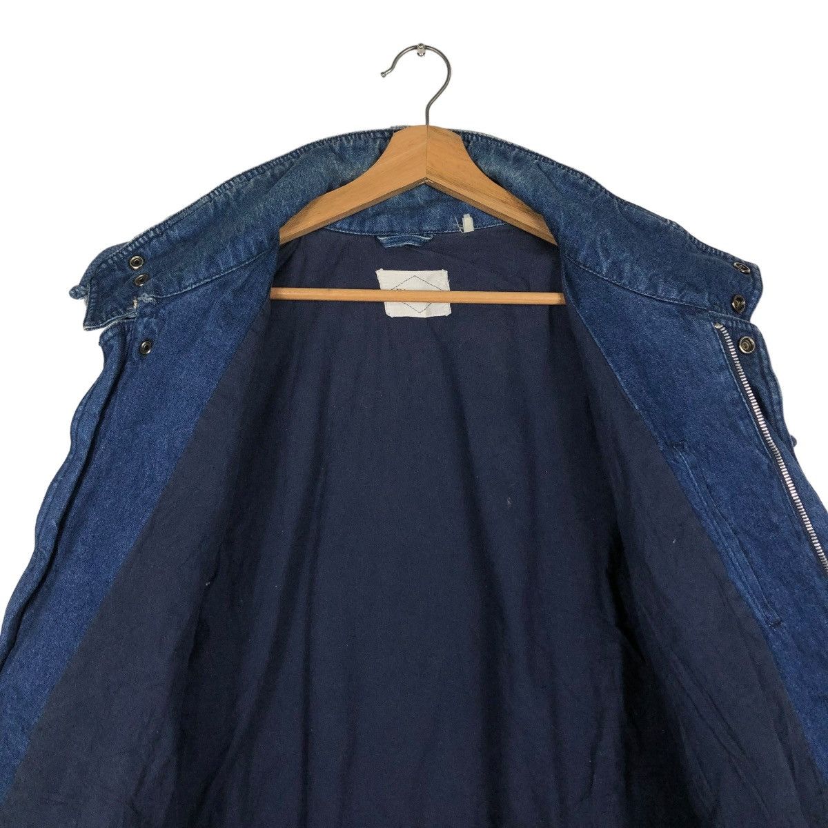 Japanese Brand VINTAGE BOMBER JACKET DENIM PARACHUTE RIVERSON ISSEY MIYAKE Size US M / EU 48-50 / 2 - 16 Thumbnail
