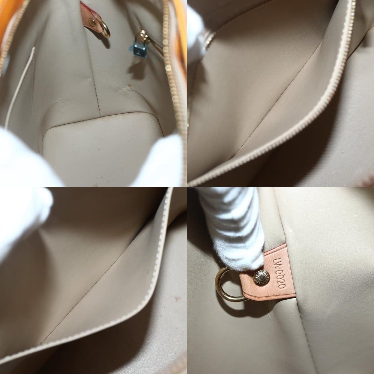 Louis Vuitton LOUIS VUITTON Monogram Vernis Houston Hand Bag Beige M91004 Size ONE SIZE - 12 Thumbnail