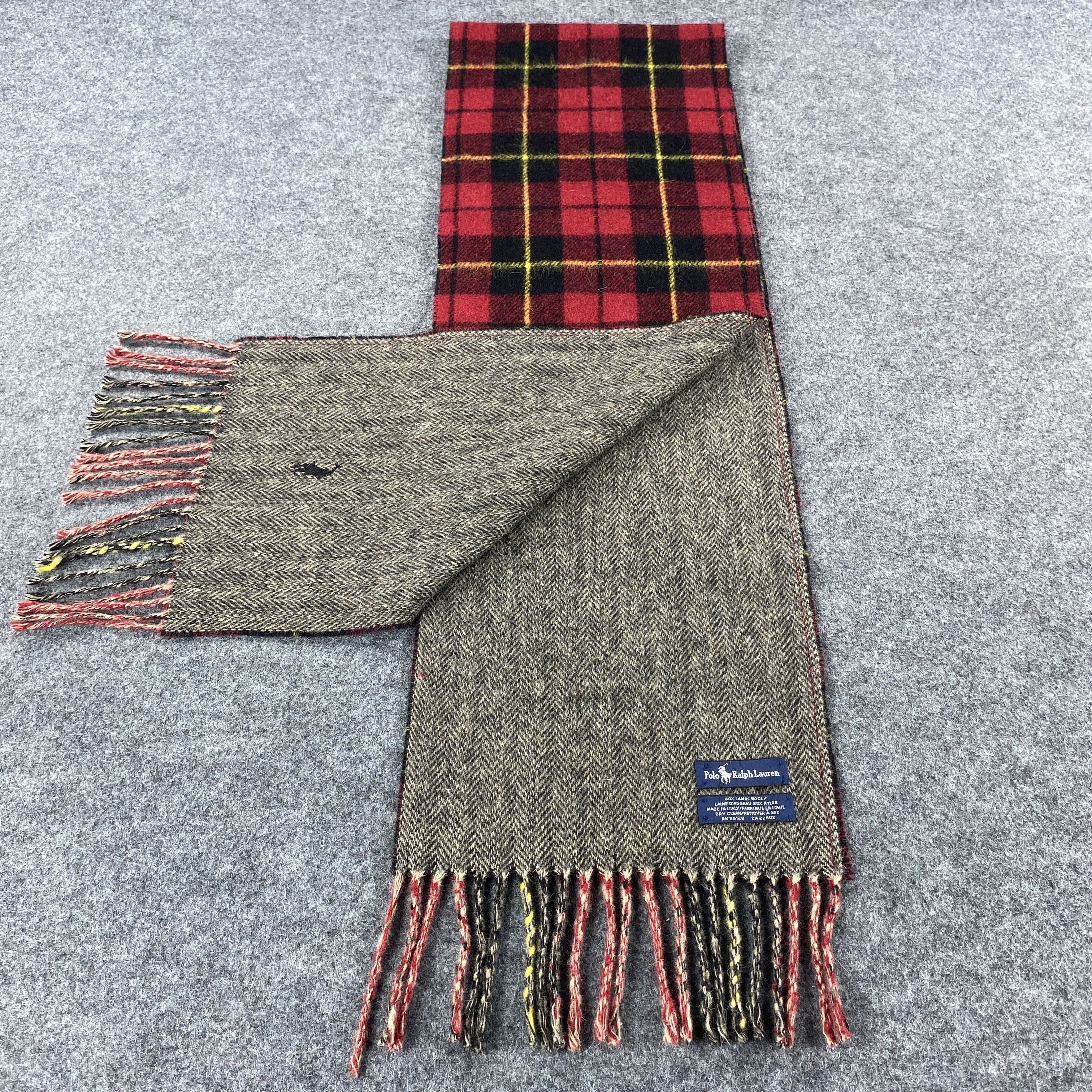 Polo Ralph Lauren × Vintage GF10445 Polo Ralph Lauren Scarf Neck Wear Muffler Nova Check Size ONE SIZE - 4 Thumbnail