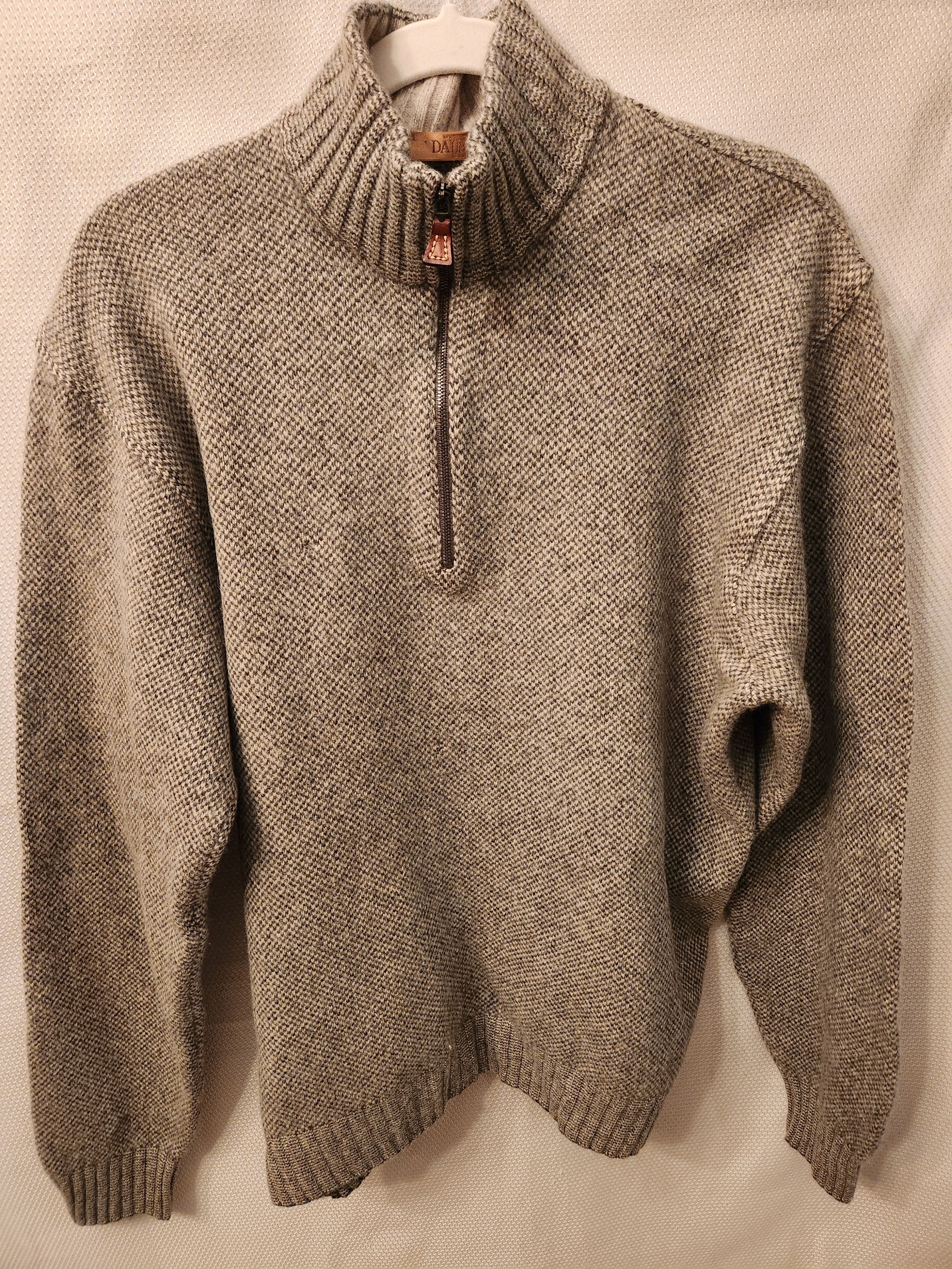 Dalmine Vtg Men's Merino Wool/Cashmere Blend Gray 1/4 Zip Sweater Size US L / EU 52-54 / 3 - 1 Thumbnail