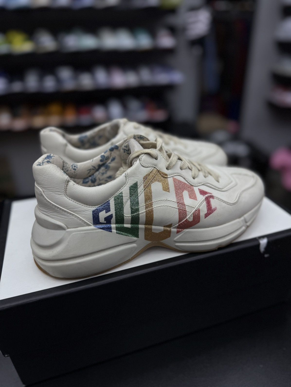 Gucci Gucci Women’s Rhyton Sneakers Size 39.5G/9.5US (W) Size US 9.5 / IT 39.5 - 2 Thumbnail