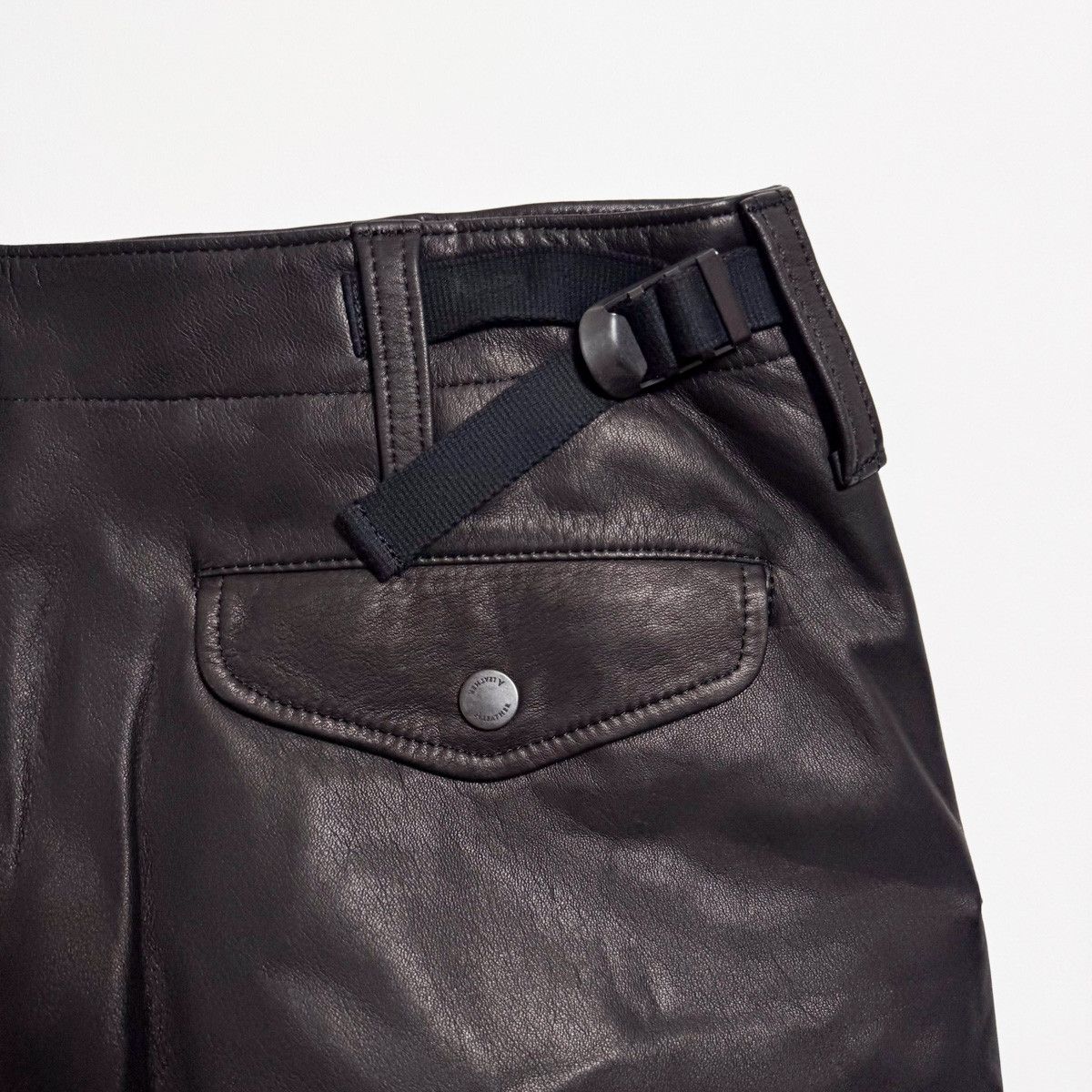 Other A LEATHER CARGO PANTS BLACK L COWHIDE Size US 40 / EU 56 - 4 Thumbnail