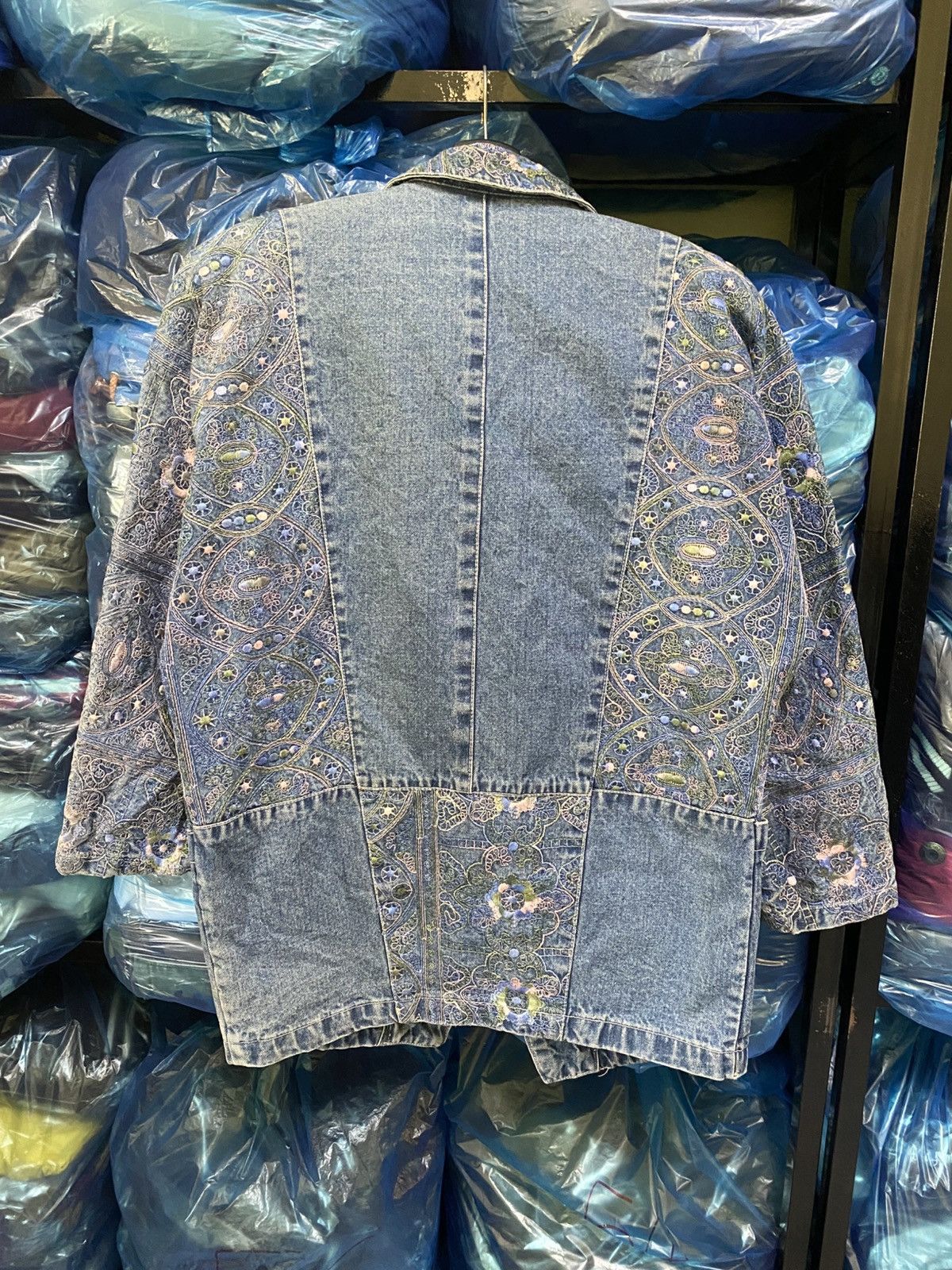 Indigo VINTAGE BOHO BORO SASHIKO JACKET MADE IN JAPAN Size US M / EU 48-50 / 2 - 7 Thumbnail