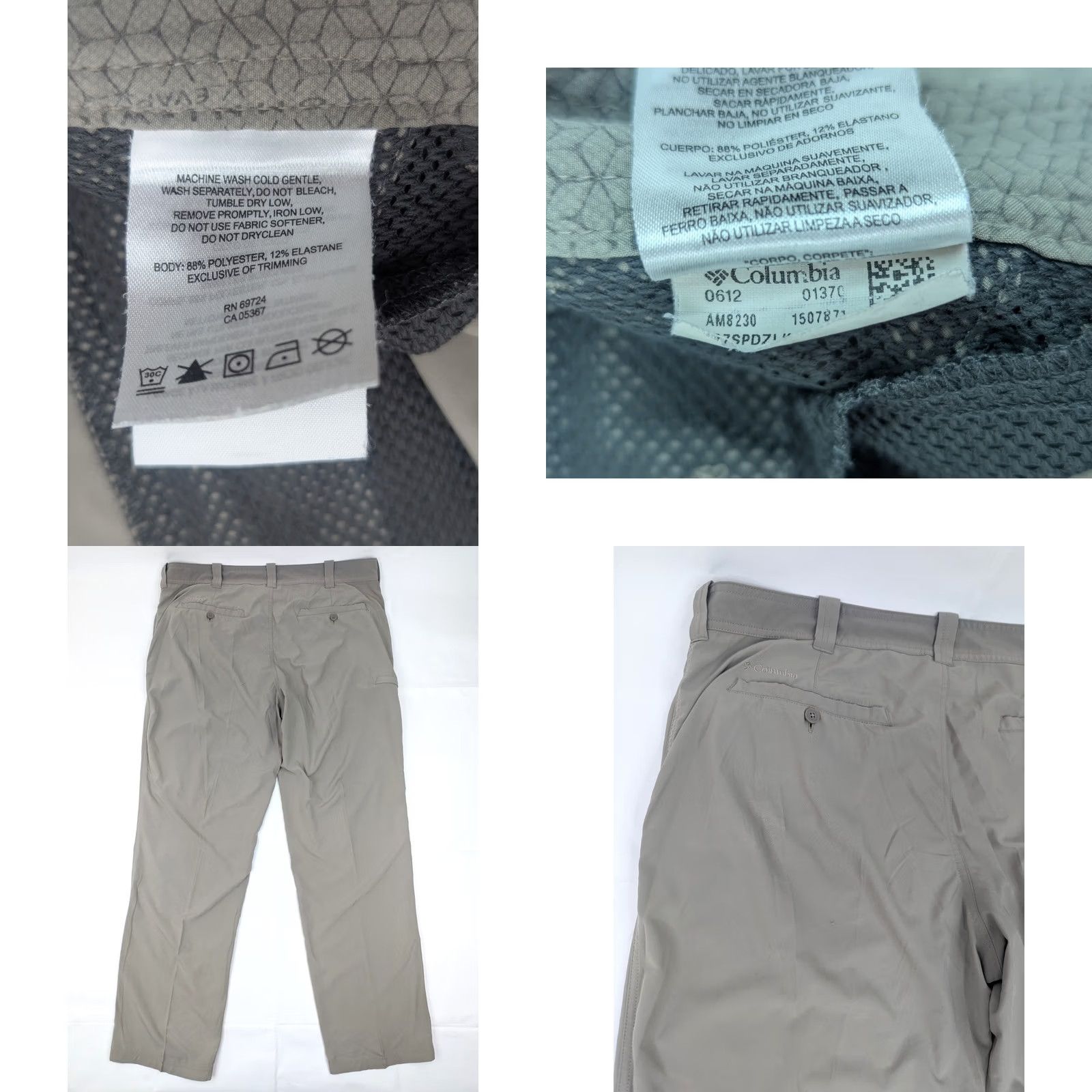Vintage Columbia Omni-Shield Advanced Repellency Lightweight Pants Men 40x33 Lightweight Hiking Straight Leg Beig e 5-Pocket Design Size US 40 / EU 56 - 8 Thumbnail