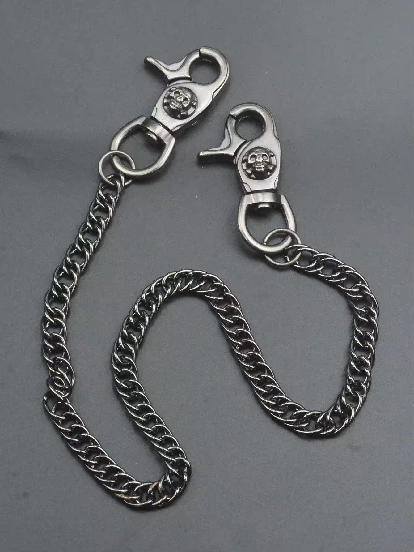 Other Double Pirate Skull Head Clip Jeans Chain Size ONE SIZE - 2 Thumbnail