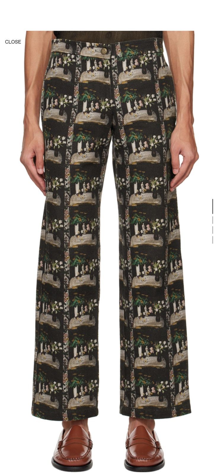 Other TSAU Black Printed Trousers Size US 34 / EU 50 - 1 Thumbnail