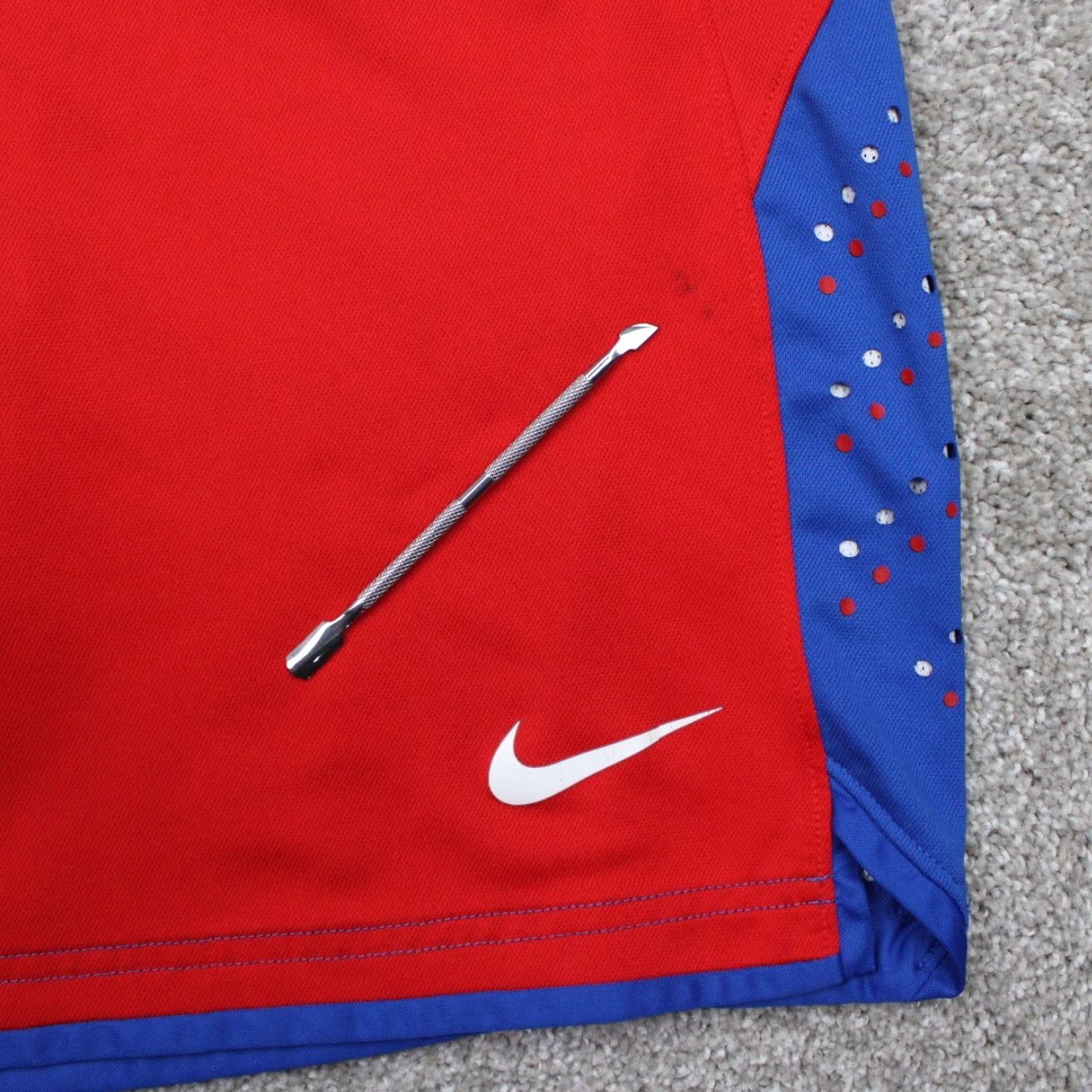 Nike Nike Victory Shorts Mens Medium Red/Blue Dri-Fit Polyester Drawstring 11" inseam Size US 31 - 5 Thumbnail
